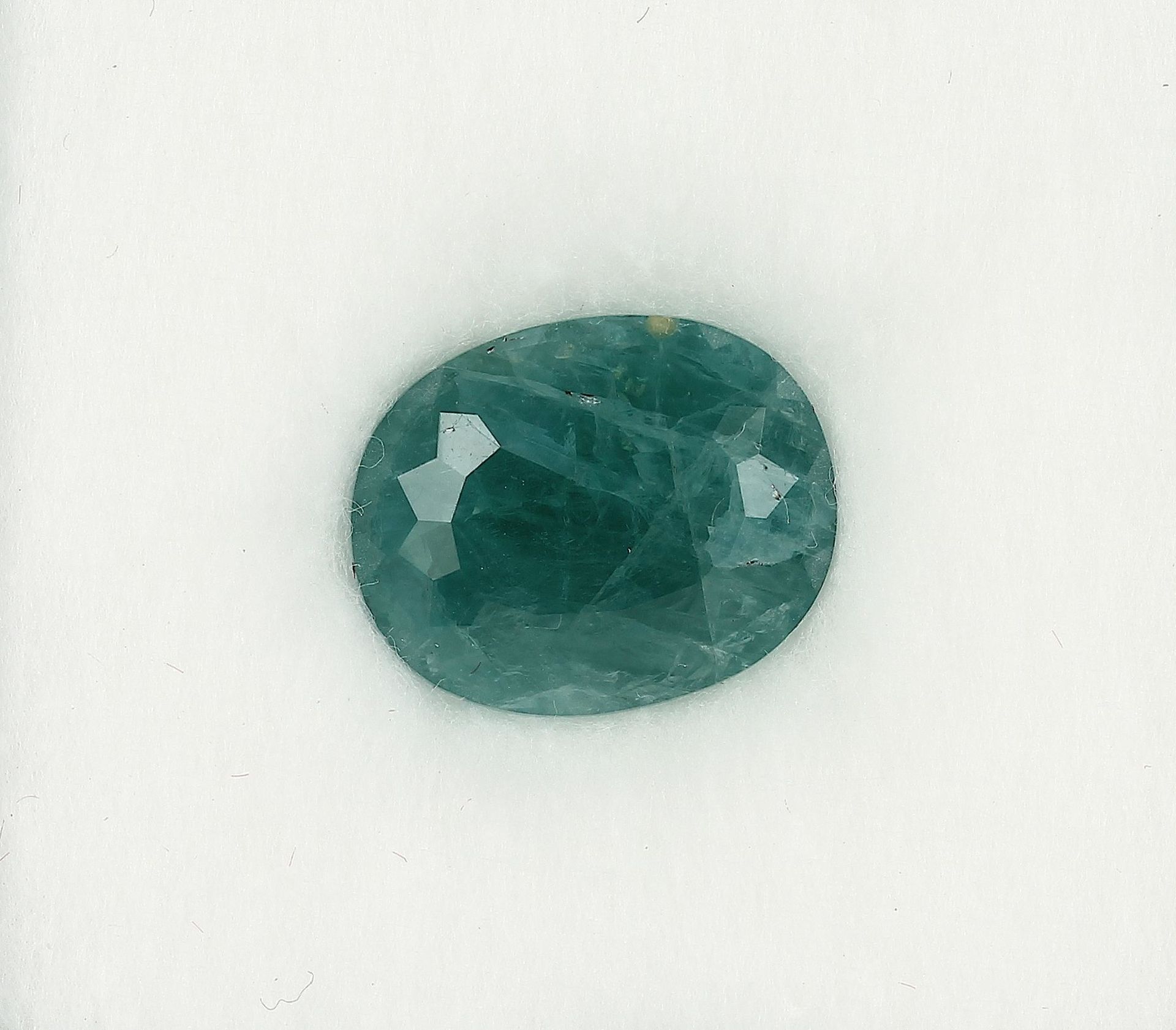 Loser Grandidierit, 8.88 ct, oval facett., Bluish Green, unbeh., mit PGTL-Expertise Schätzpreis: