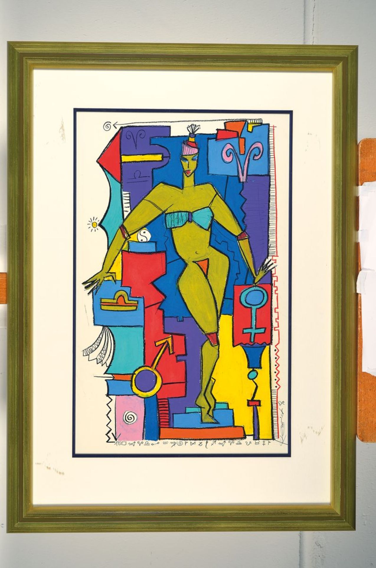 Kerstin Emrich, geb. 1964 Frankfurt/Main, zwei Mischtechniken mit Figurative Darstellungen, Kohle - Bild 4 aus 4