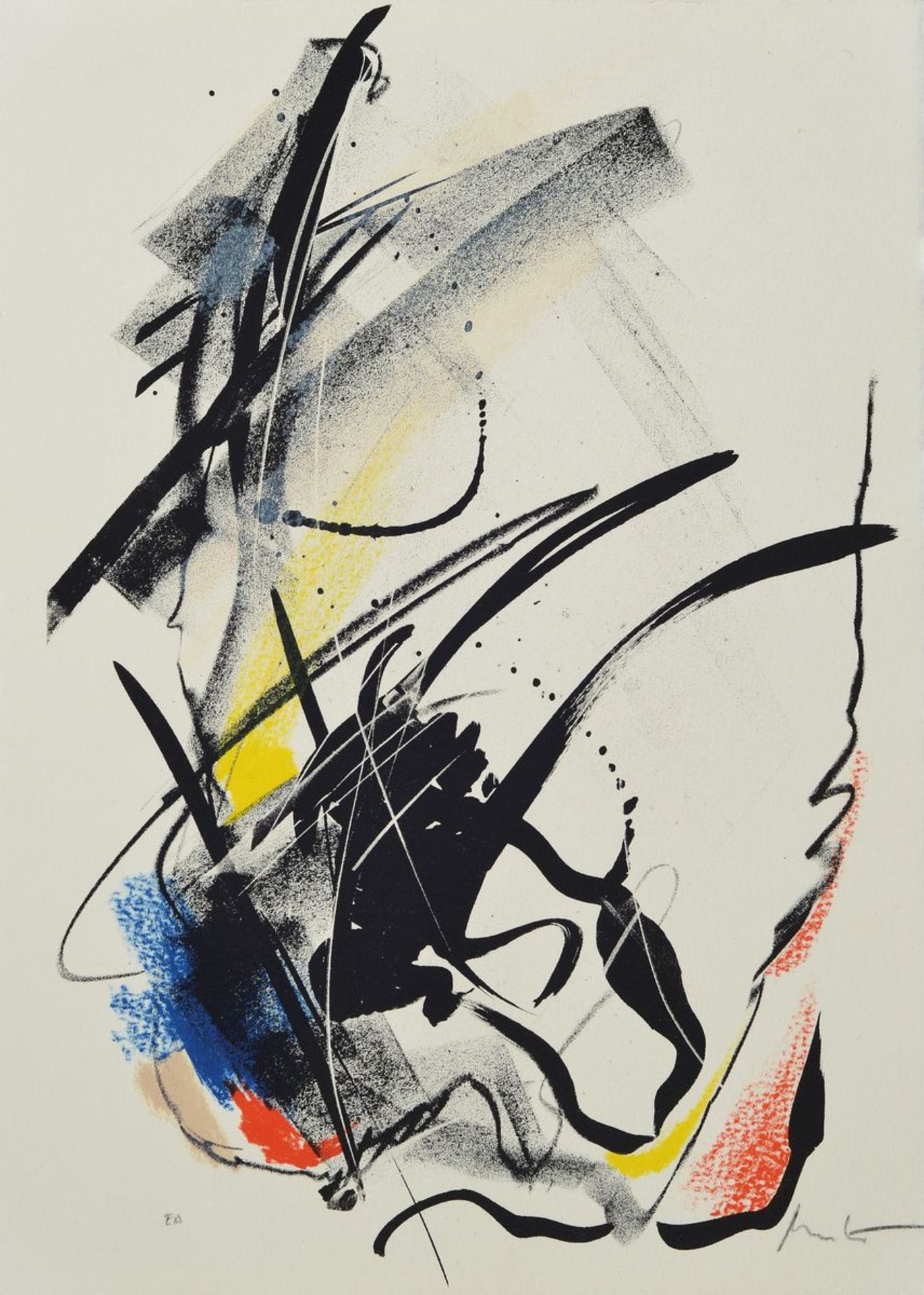 Jean Miotte, 1926-2016, Concertation 90, Farblithographie, handsigniert, bez.: e.a., ca. 29x21cmJean