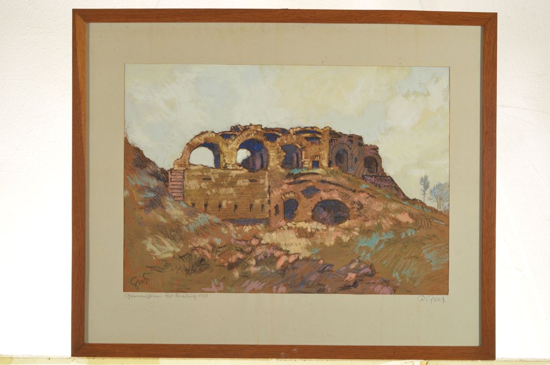 Karl Graf, 1902-1986 Speyer, Germersheim, Fort Friedrich, Tempera auf Papier, links unten - Bild 3 aus 4