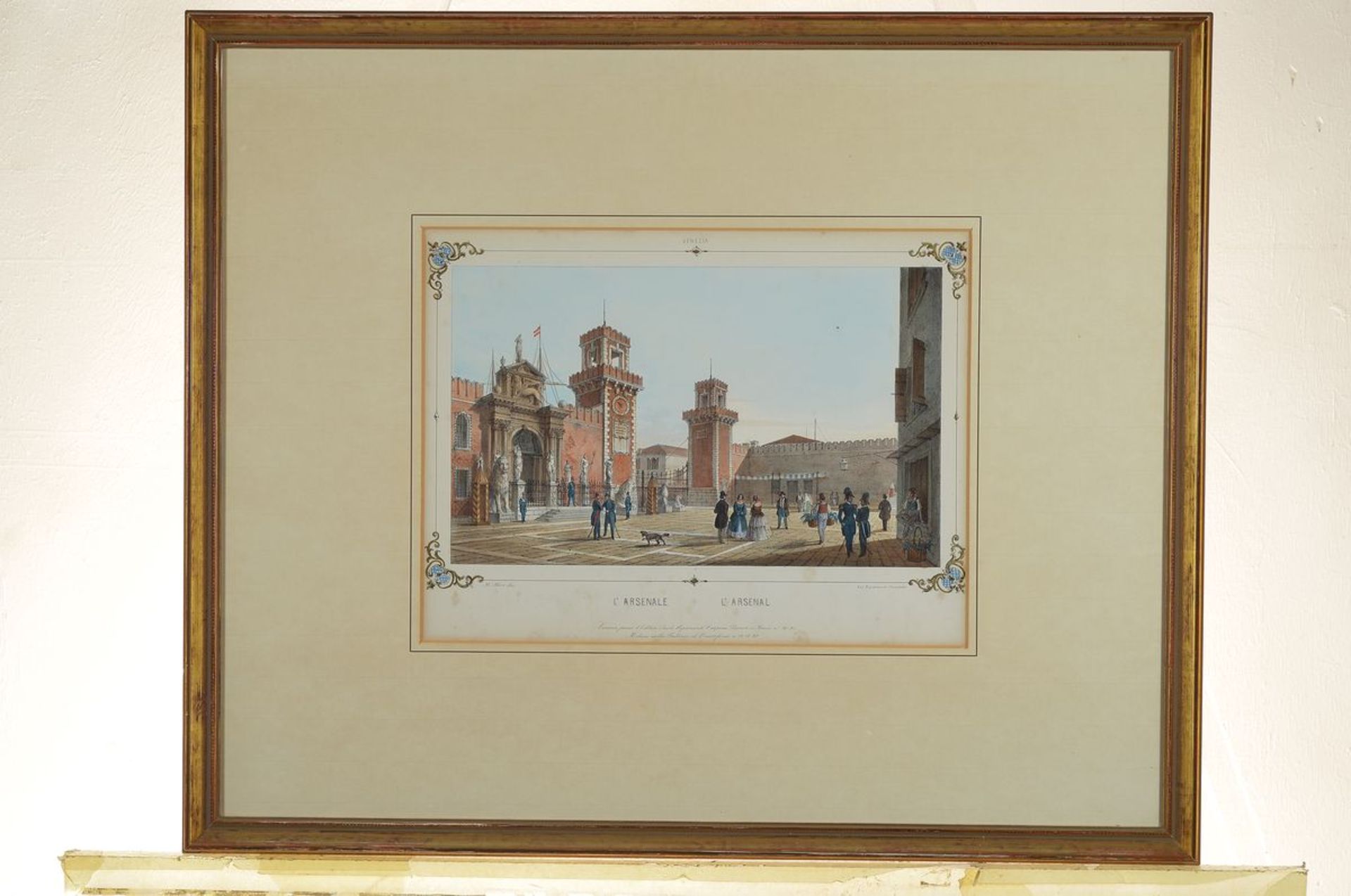 Marco Moro, 1817-1885, zwei Lithographien, Ansichten von Venedig, Palazzo Della Ca- Doro 1858, - Bild 3 aus 4