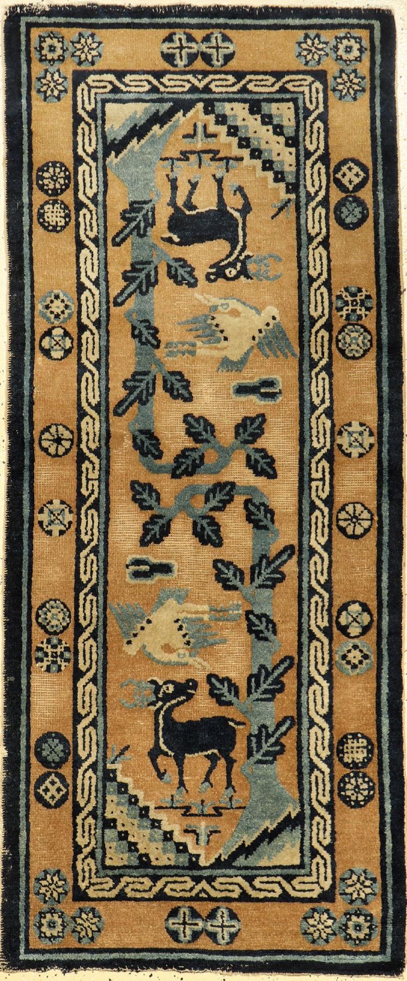 Pao Tao antik, China, um 1900, Wolle auf Baumwolle, ca. 168 x 71 cm, EHZ: 4Pao Tao Rug, China, circa