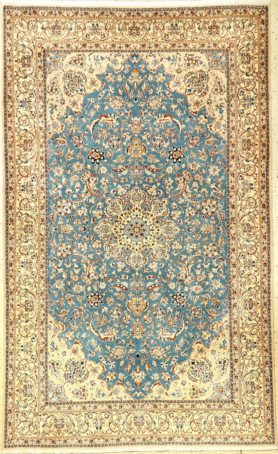 Feiner Nain alt (6LA), Persien, ca. 50 Jahre alt, Korkwolle mit Seide, ca. 270 x 165 cm, EHZ: 2 (