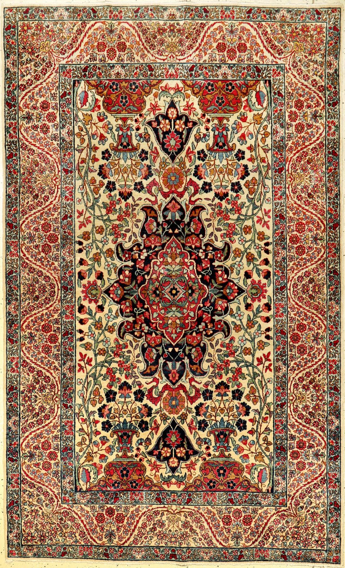 Yazd antik, Persien, um 1900, Wolle auf Baumwolle, ca. 237 x 146 cm, EHZ: 3Yazd Rug, Persia, circa