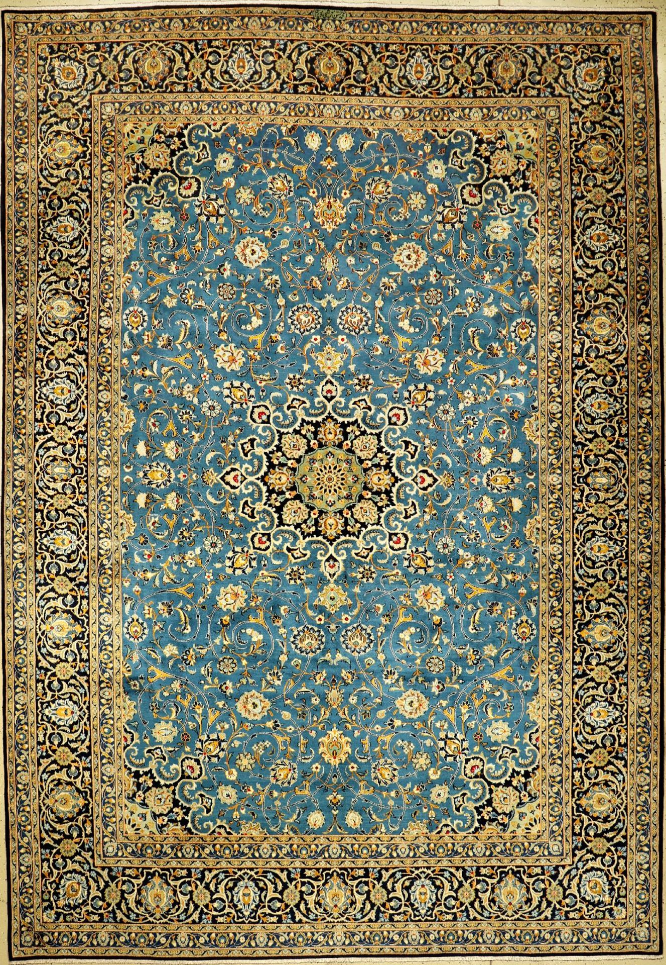 Feiner Keschan Kork (Signiert), Persien, ca. 40 Jahre alt, Korkwolle, ca. 404 x 280 cm, EHZ: 2 (