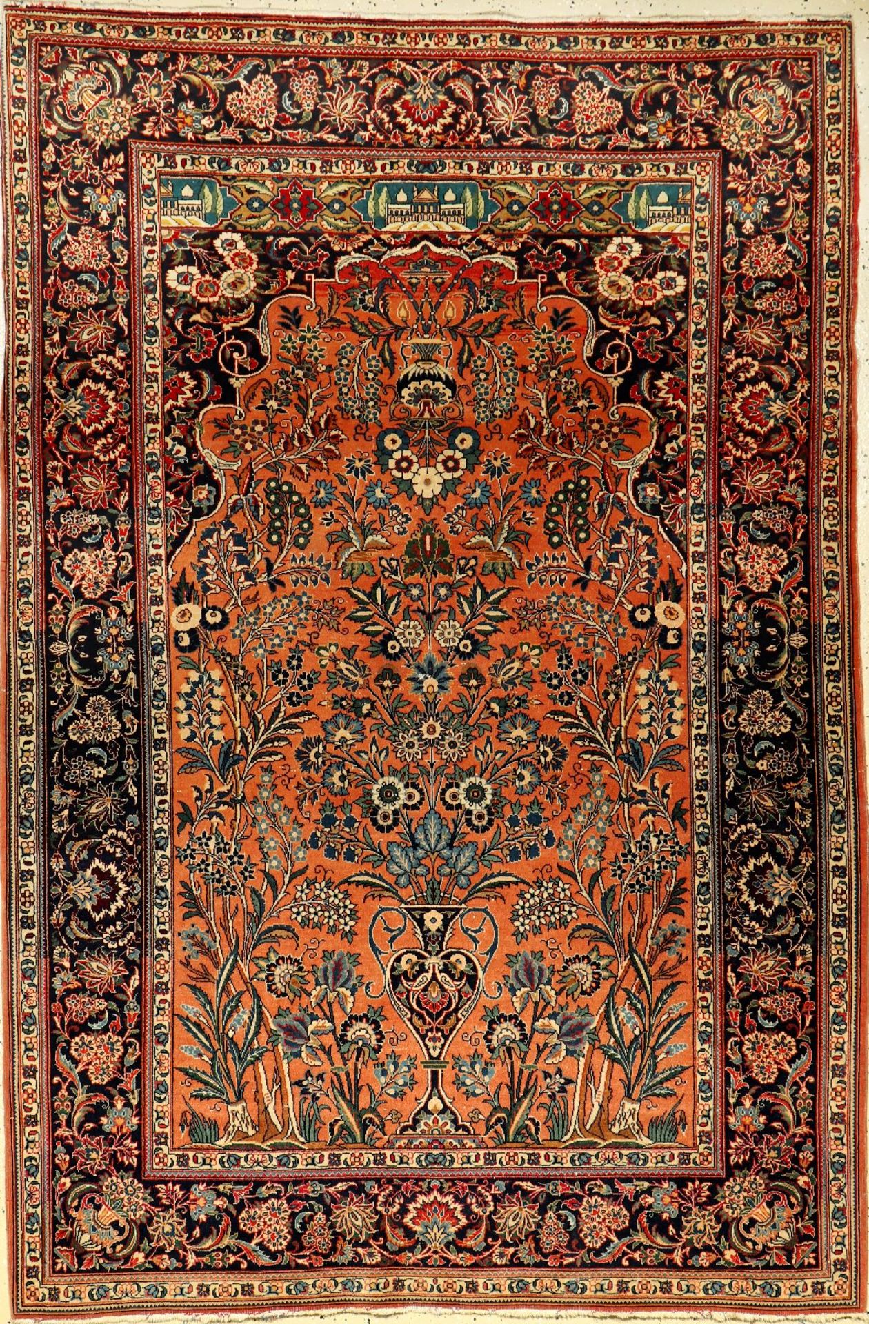 Feiner Keschan Kork alt, Persien, um 1940, Korkwolle, ca. 202 x 135 cm, EHZ: 2-3Fine Kurk Kashan Rug