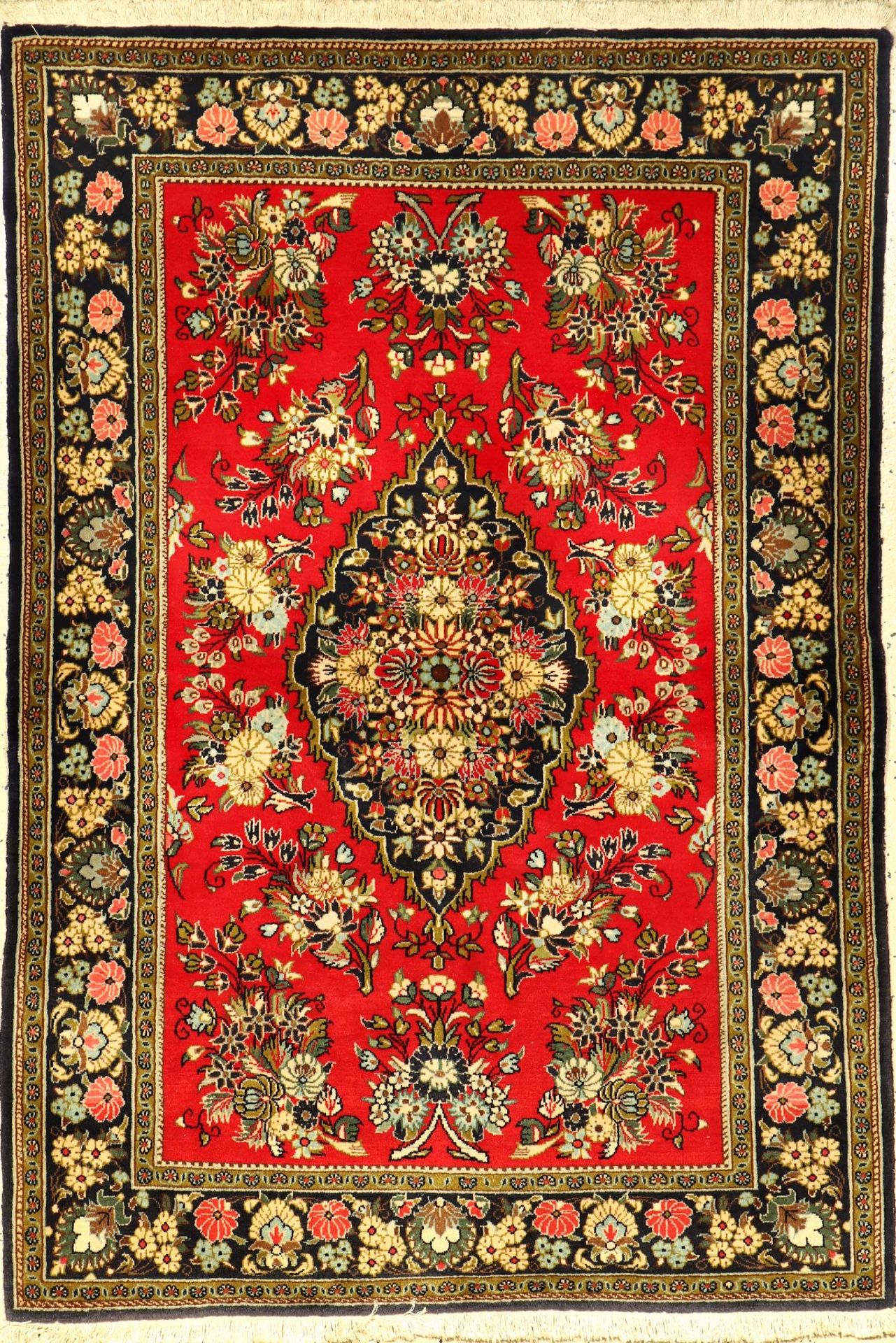 Ghom, Persien, ca. 30 Jahre, Wolle auf Baumwolle, ca. 152 x 106 cm, EHZ: 2Qum Rug, Persia, circa