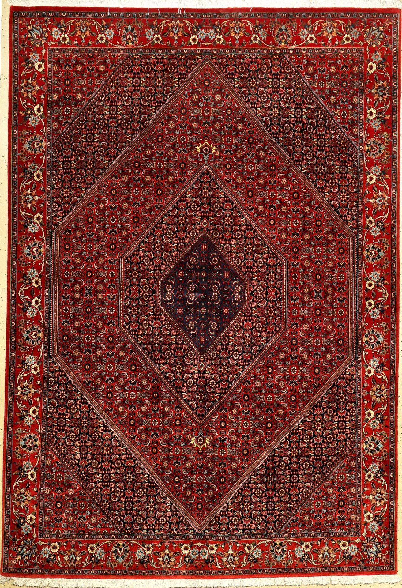 Feiner Bidjar "Part-Silk", Persien, ca. 20 Jahre, Korkwolle mit Seide, ca. 245 x 167 cm, sehr