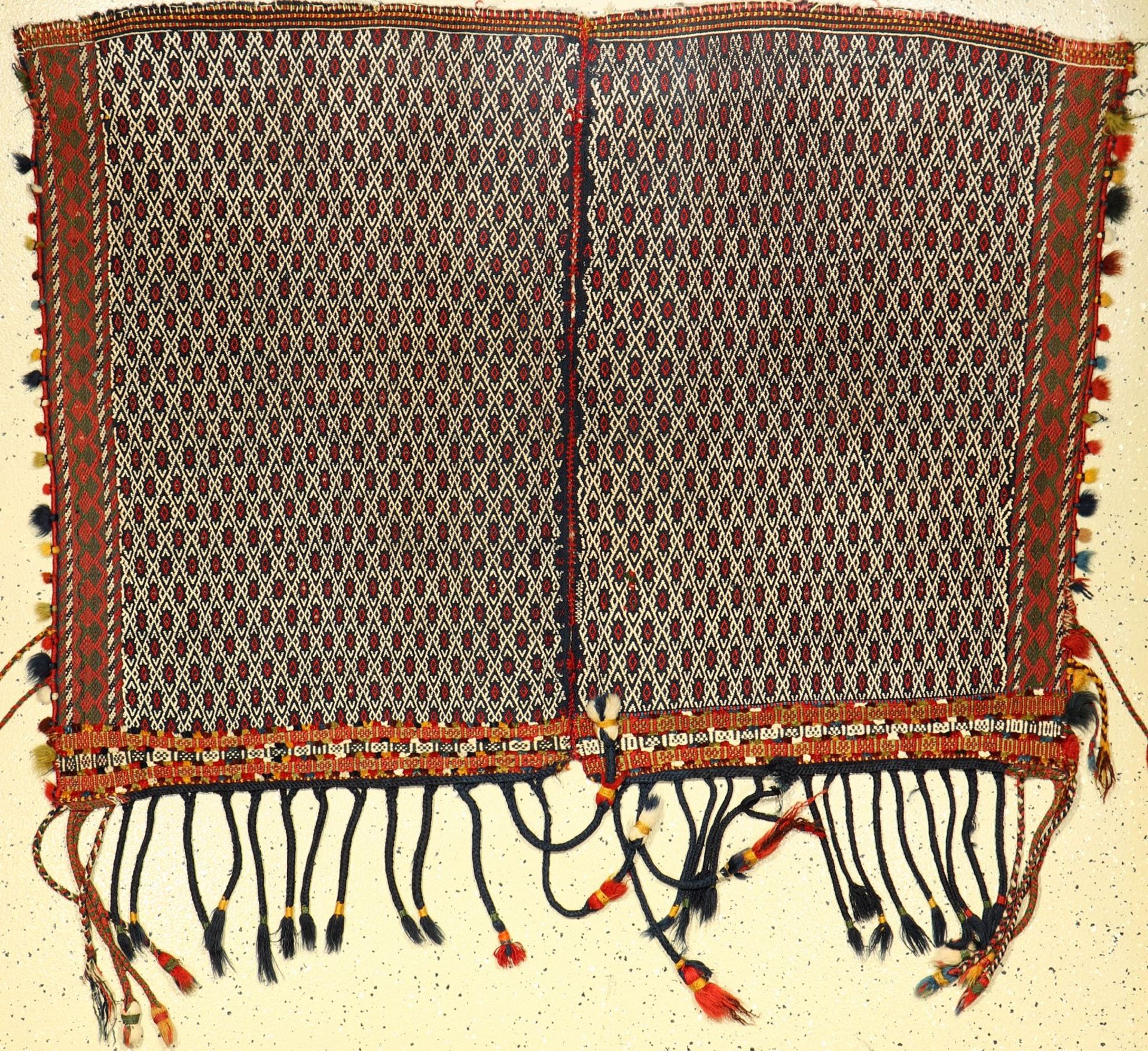 Gaschgai "Pferdedecke" alt, Boyer-Ahmad Stamm, Persien, um 1930, Wolle auf Wolle, ca. 144 x 100