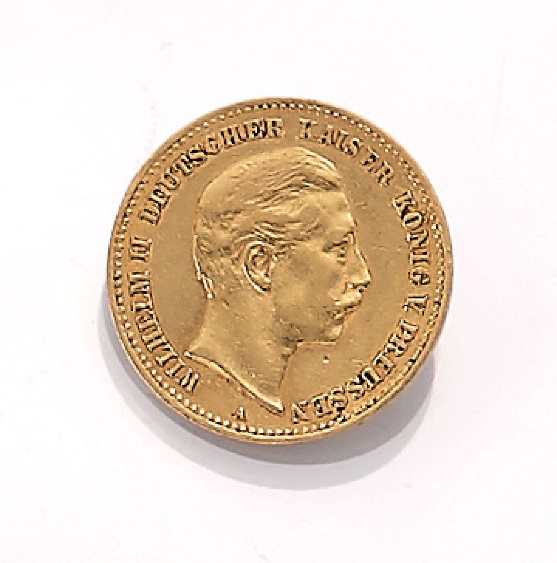 Goldmünze, 10 Mark, Deutsches Reich, 1908, Wilhelm II., Deutscher Kaiser König von Preussen,