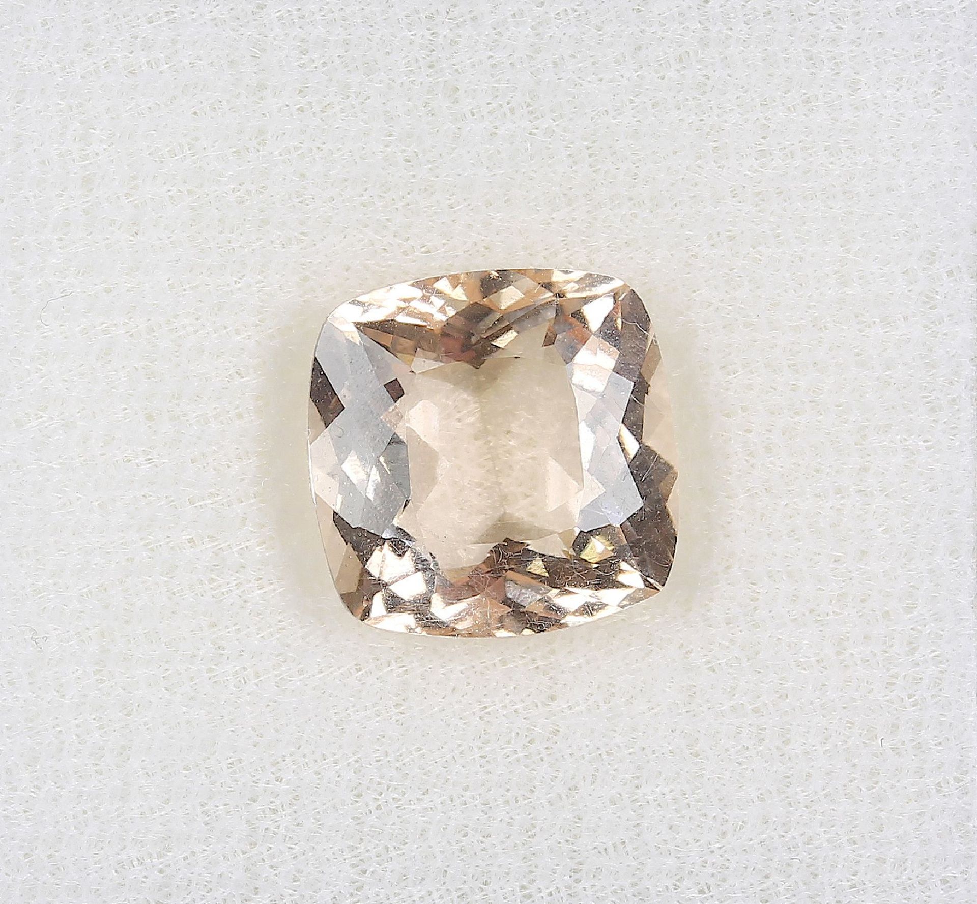 Loser Beryll, 8.03 ct, Kissenschliff, gelb, 12.4 x 12.34 x 7.59 mm, versiegelt, mit GCI-Expertise