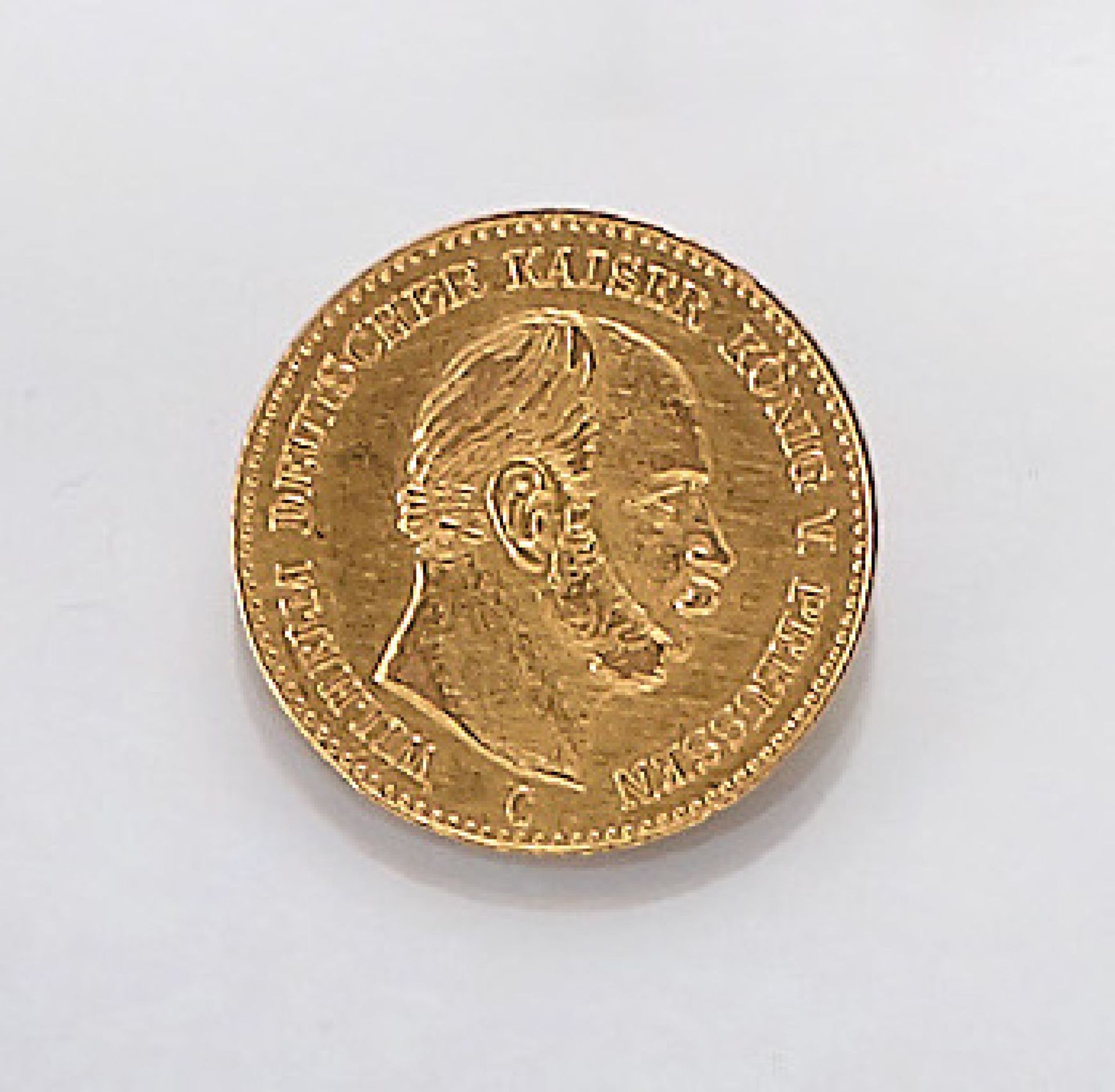 Goldmünze, 5 Mark, Deutsches Reich, 1877, Wilhelm, Deutscher Kaiser, König von Preussen,Prägeort