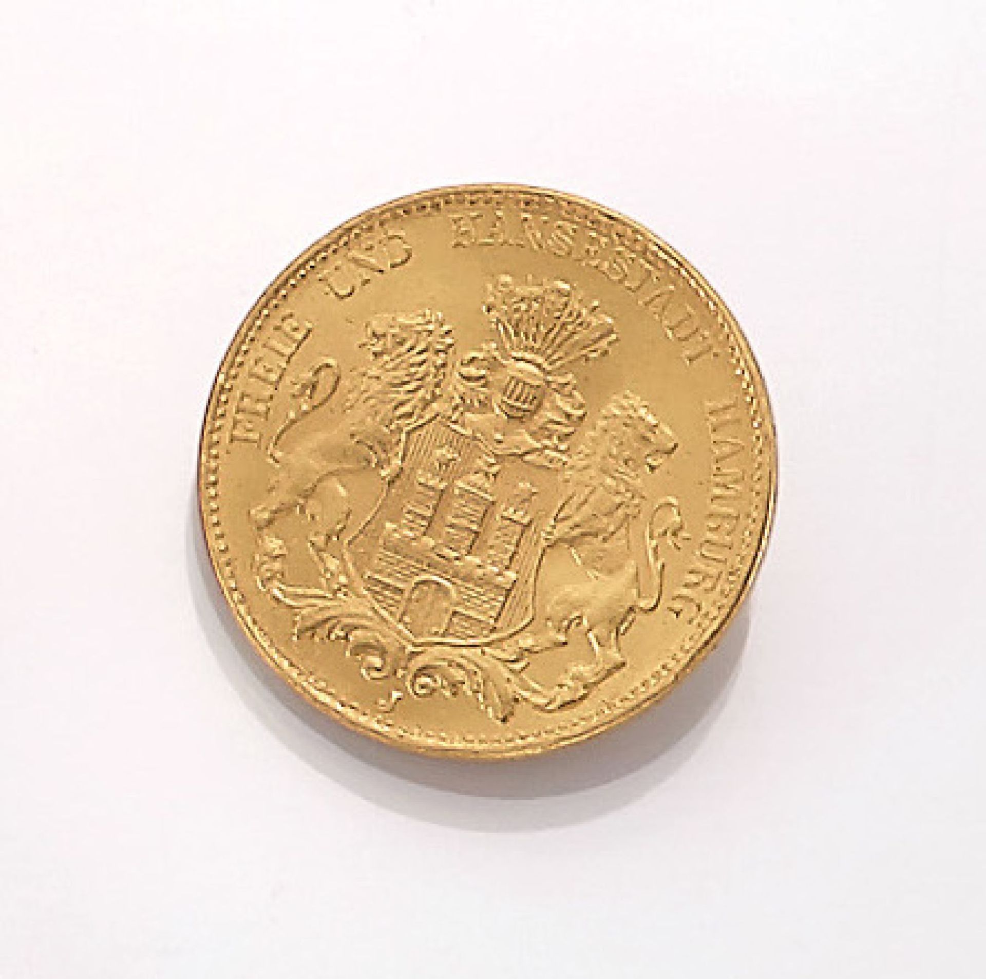 Goldmünze, 20 Mark, Deutsches Reich, 1912, Freie und Hansestadt Hamburg, Prägeort JGold coin, 20