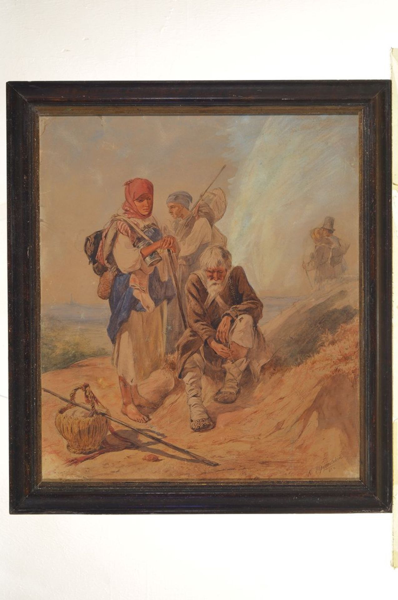 Konstantin Alexandrovic Trutovskij, 1826-1893, Bauernfamilie auf dem Heimweg von der Ernte, im - Bild 5 aus 5