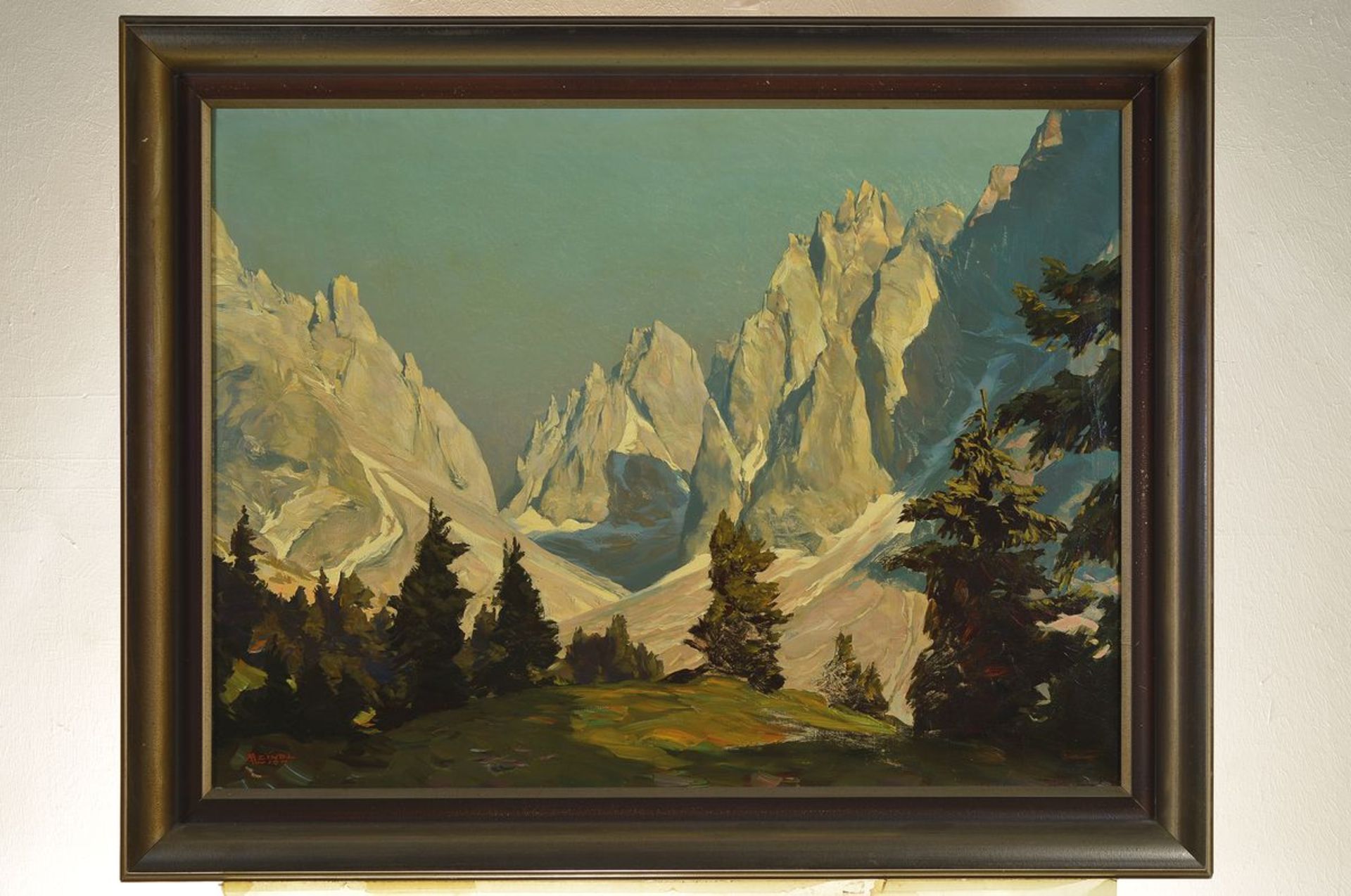 Albert Meindl, 1891 Wien-1967 Salzburg, Studium an der Akademie Wien, hier: Hochgebirgslandschaft, - Bild 4 aus 5