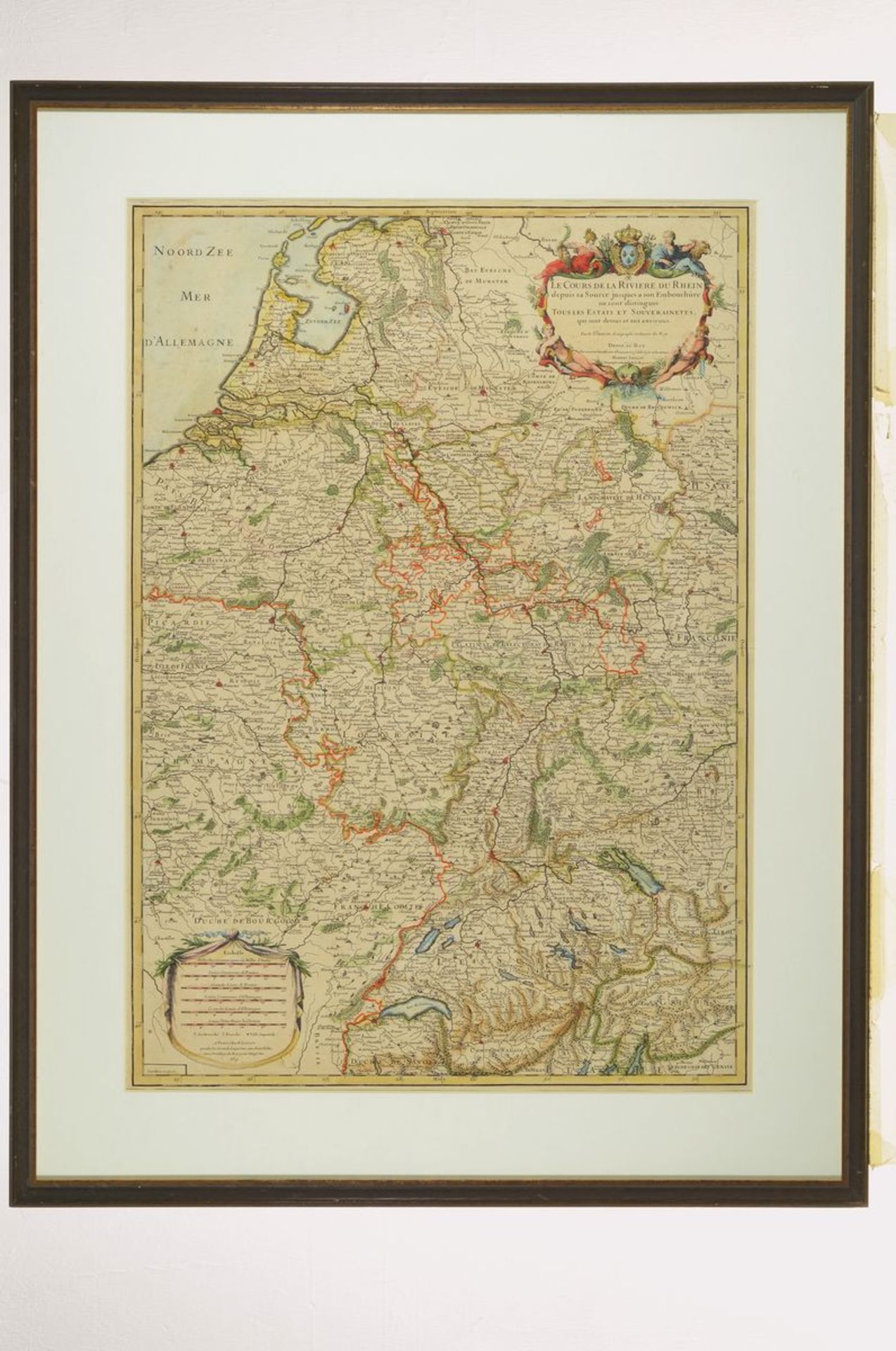 Zwei Kupferstichkarten um 1720: Electoratus Moguntinus ut et Palatin: Infer. Hassiae... Joh. Bapt. - Bild 2 aus 2