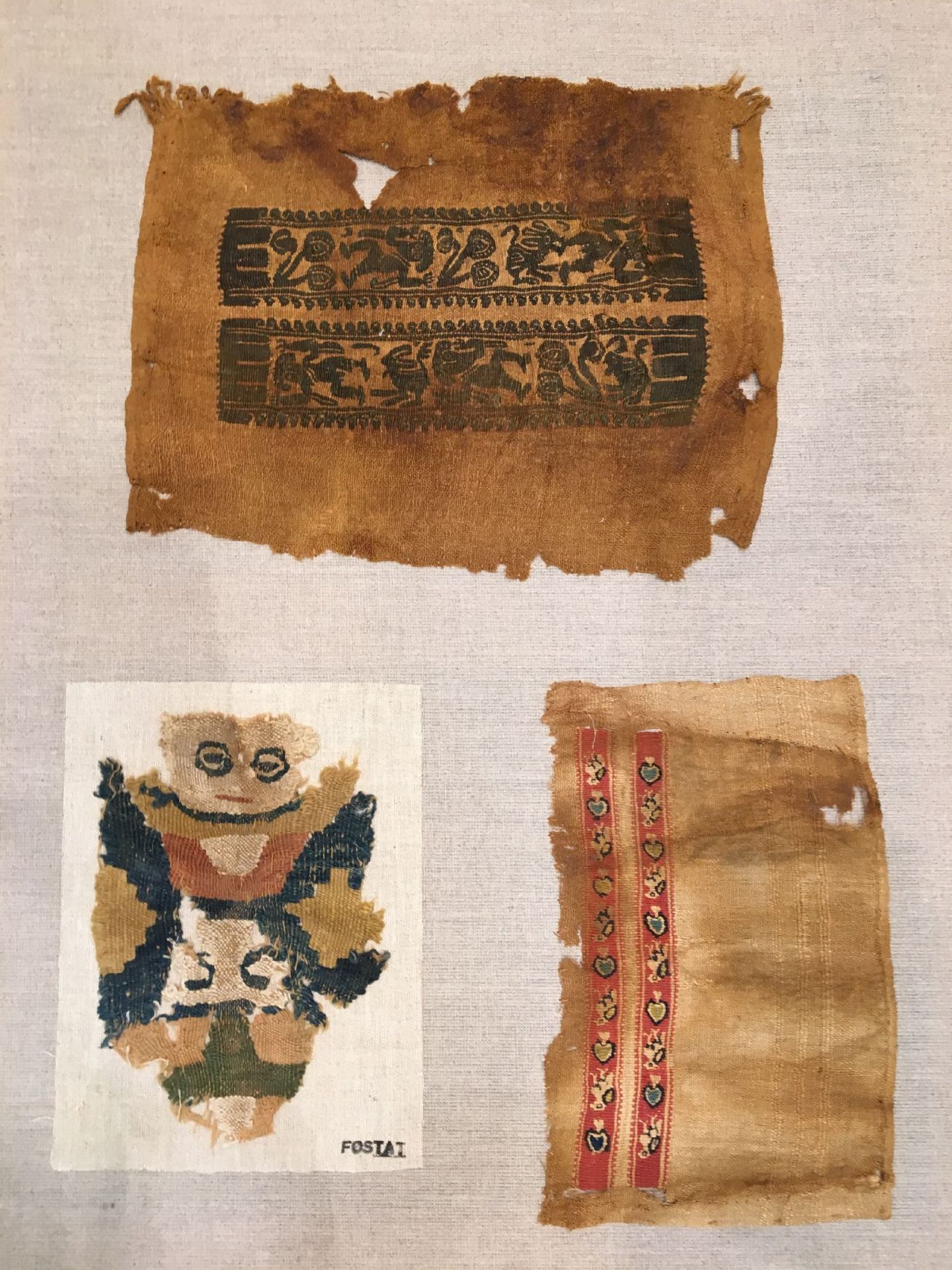 (3 Lots) 13x seltene Koptische "Textilfragmente" antik, Ägypten, 4.-7.Jhd., Wolle mit teilweise - Bild 2 aus 10