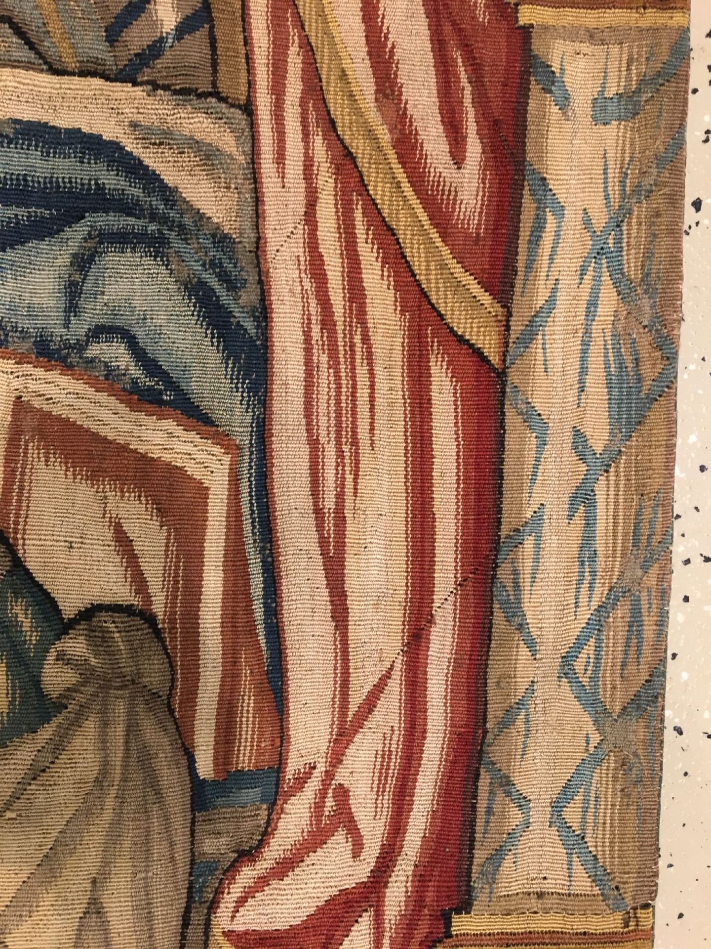 Feine Brüsseler "Tapisserie" antik (Fragment), Flandern, 16.Jhd., Wolle mit Seide. Frühe und feine - Bild 8 aus 9