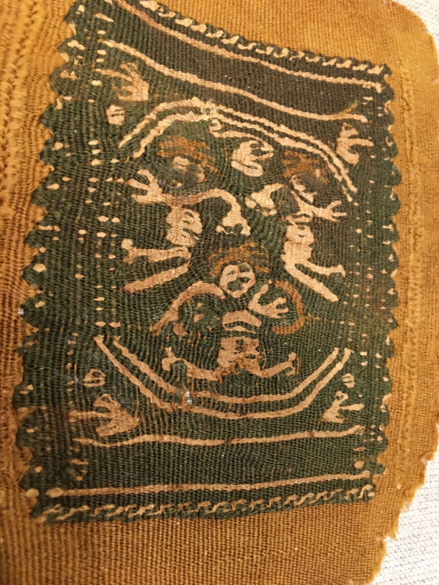 (3 Lots) 13x seltene Koptische "Textilfragmente" antik, Ägypten, 4.-7.Jhd., Wolle mit teilweise - Bild 10 aus 10