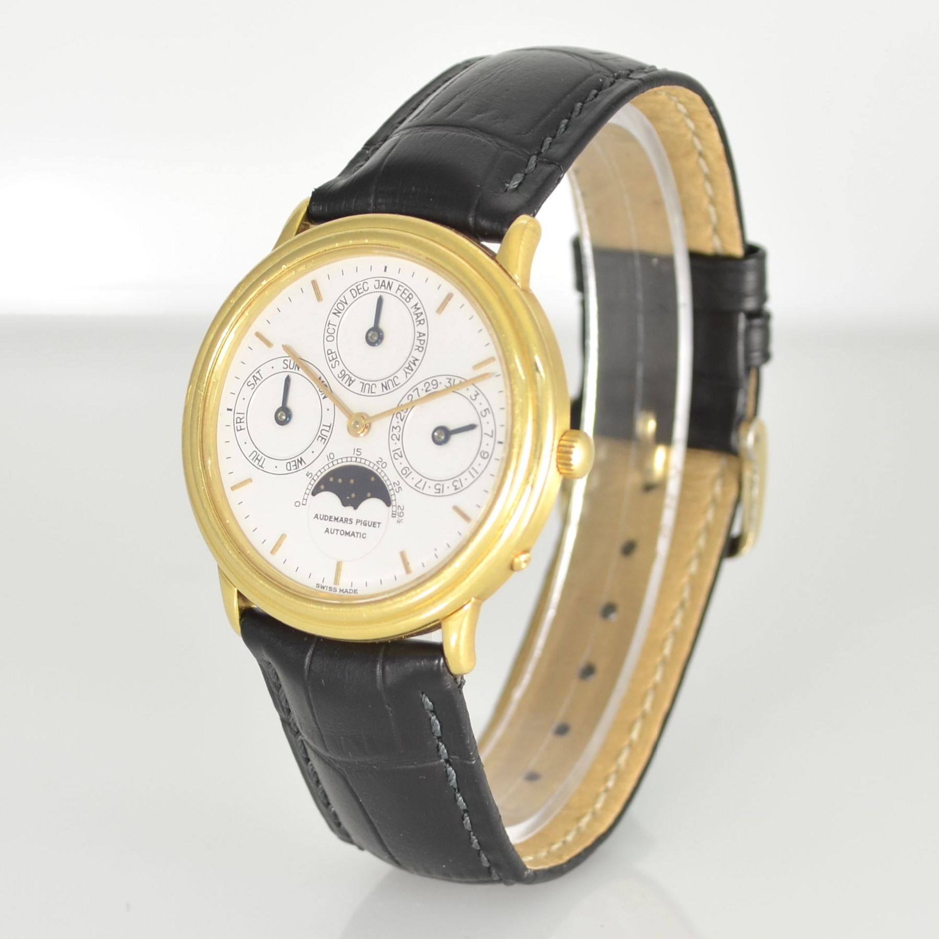 AUDEMARS PIGUET hochfeine, astronomische Herrenarmbanduhr Quantieme Perpetual in GG 750/000 mit - Bild 3 aus 11