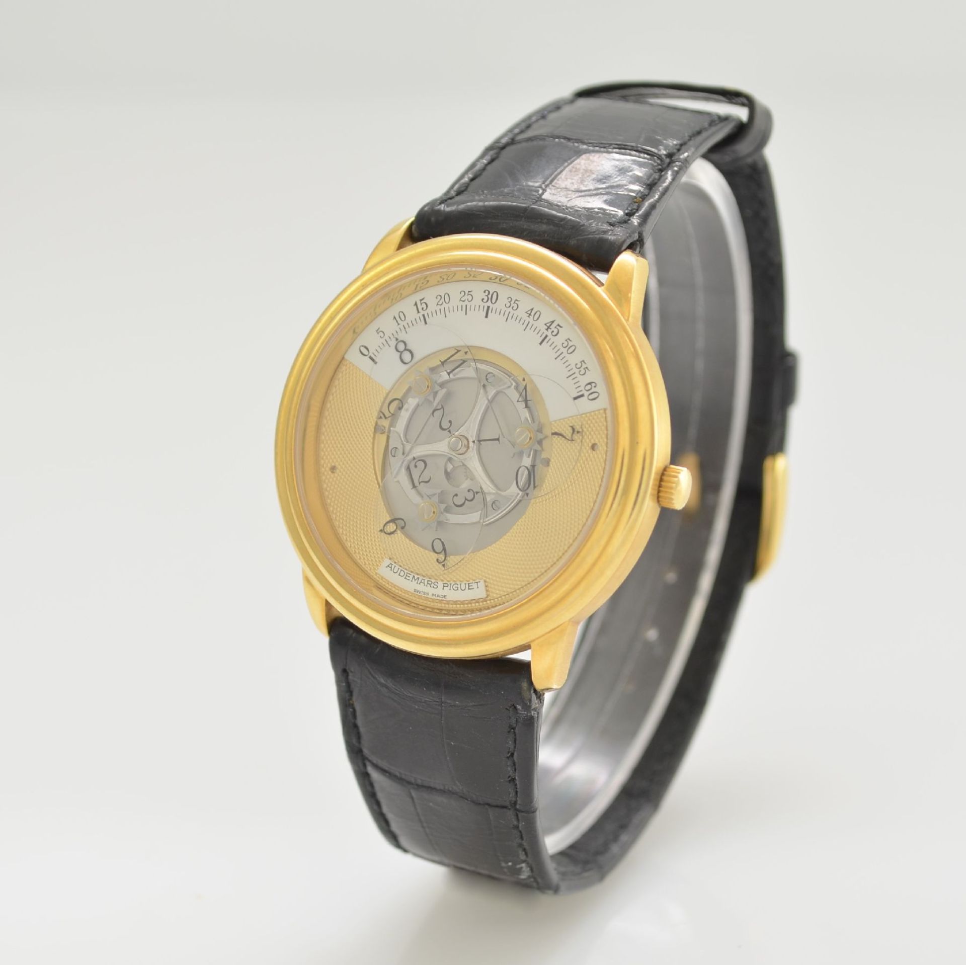 AUDEMARS PIGUET seltene & außergewöhnliche Herrenarmbanduhr Star Wheel in GG 750/000, Automatik, - Bild 3 aus 6