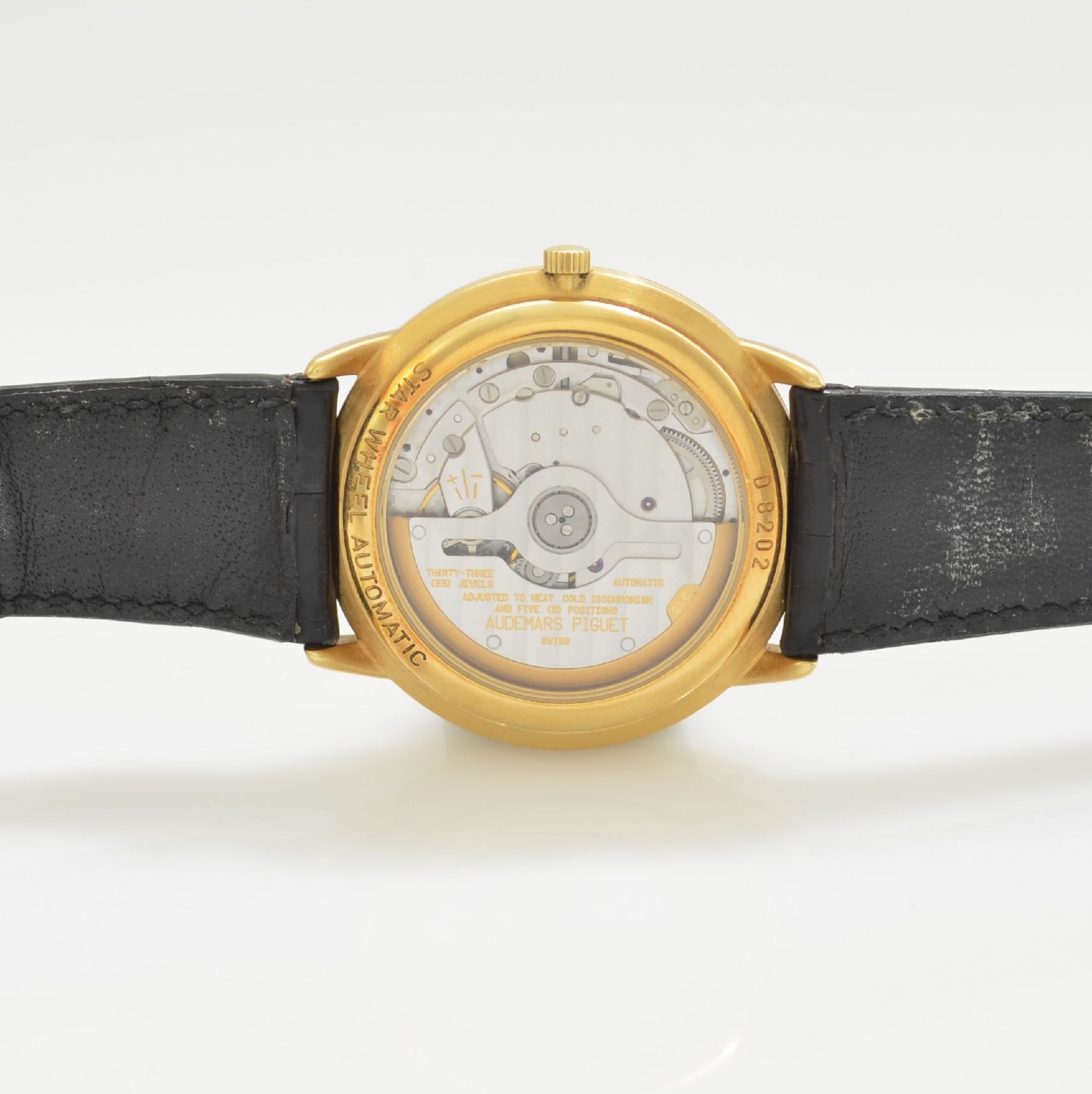 AUDEMARS PIGUET seltene & außergewöhnliche Herrenarmbanduhr Star Wheel in GG 750/000, Automatik, - Bild 6 aus 6