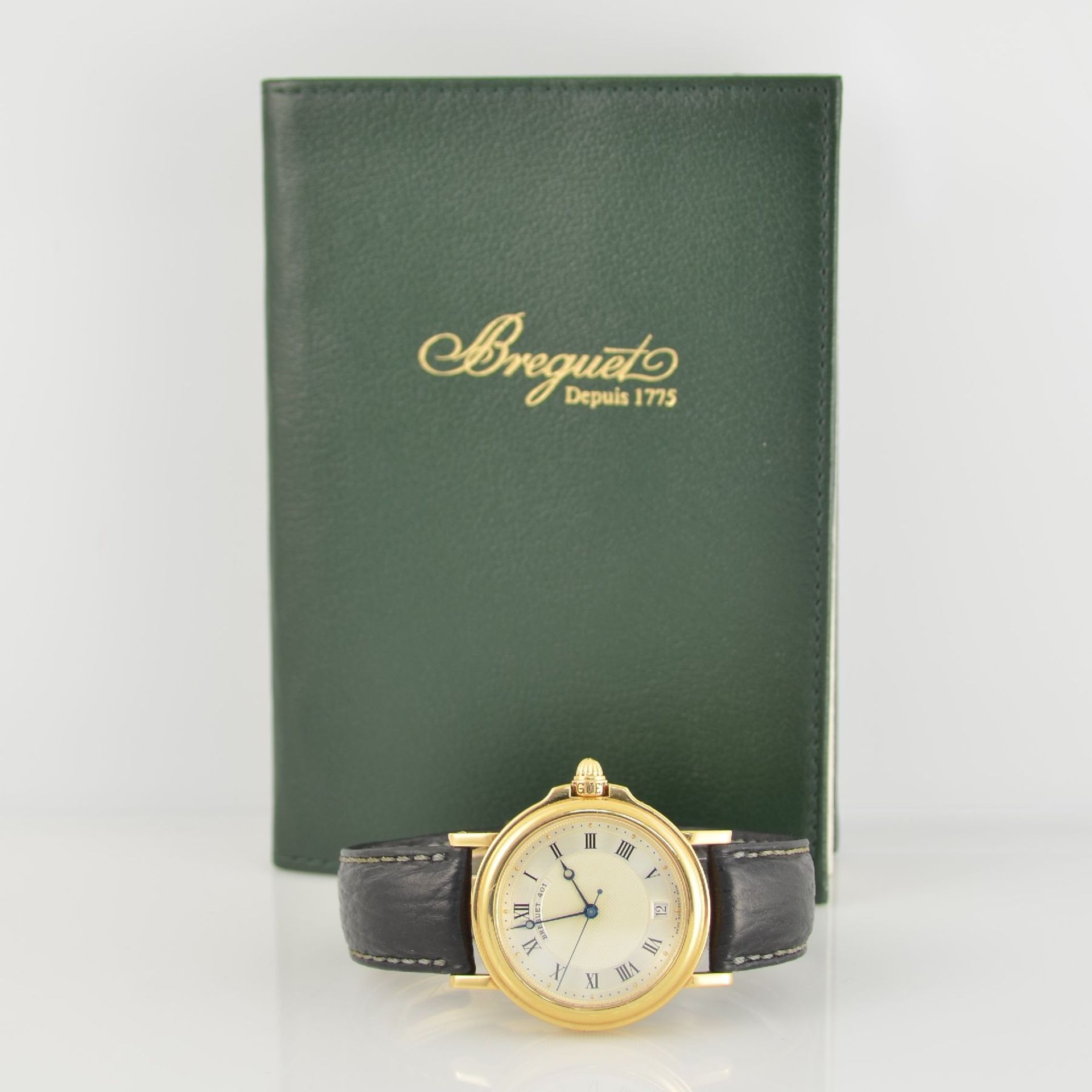 BREGUET Marine Herrenarmbanduhr in GG 750/000, Automatik, Ref. 3400, orig. Lederband inkl. orig. - Bild 8 aus 9