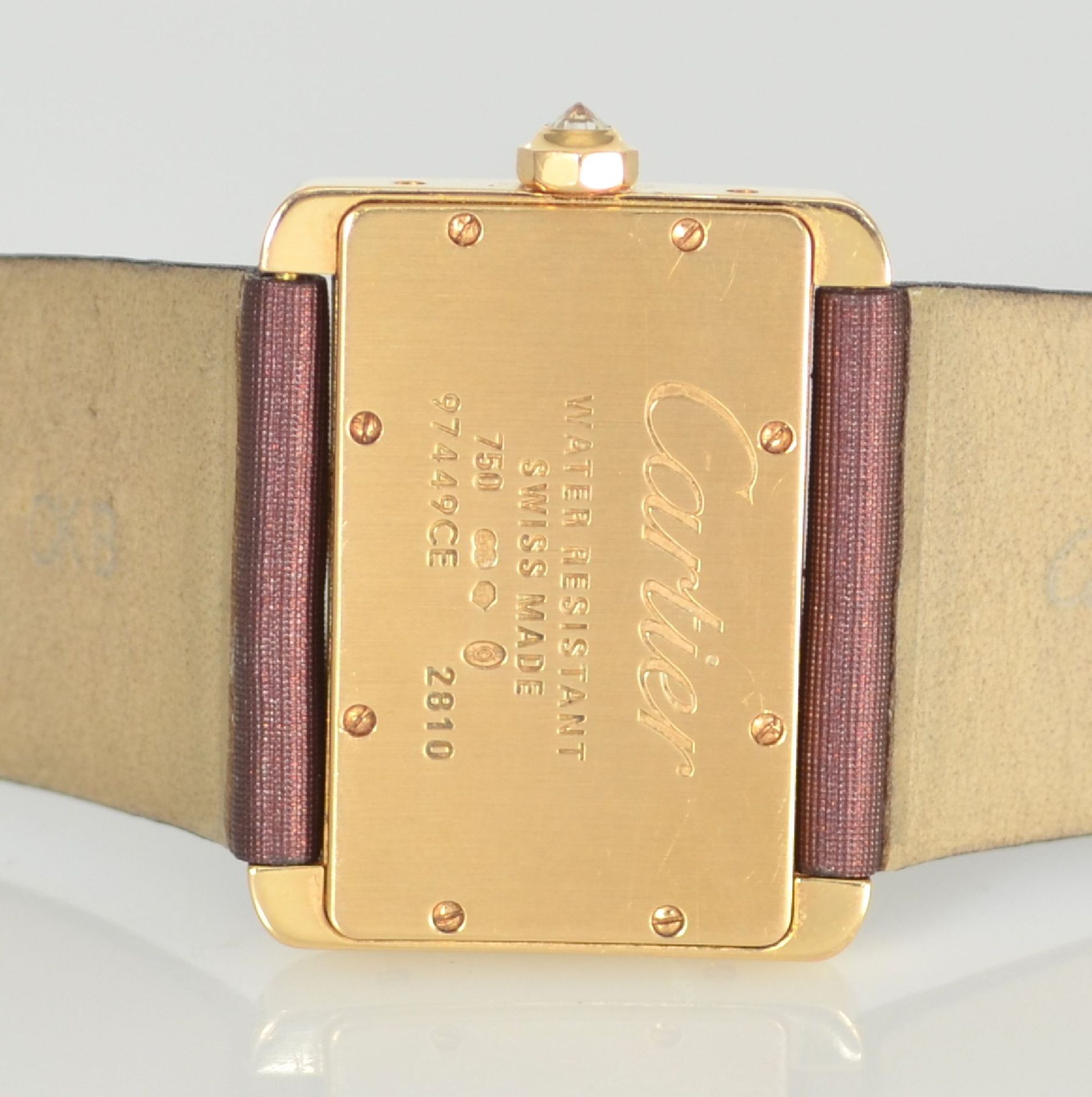 CARTIER Divan Damenarmbanduhr in RoseG 750/000 mit Brillanten, Schweiz um 2005, quarz, Boden 8- - Bild 6 aus 6