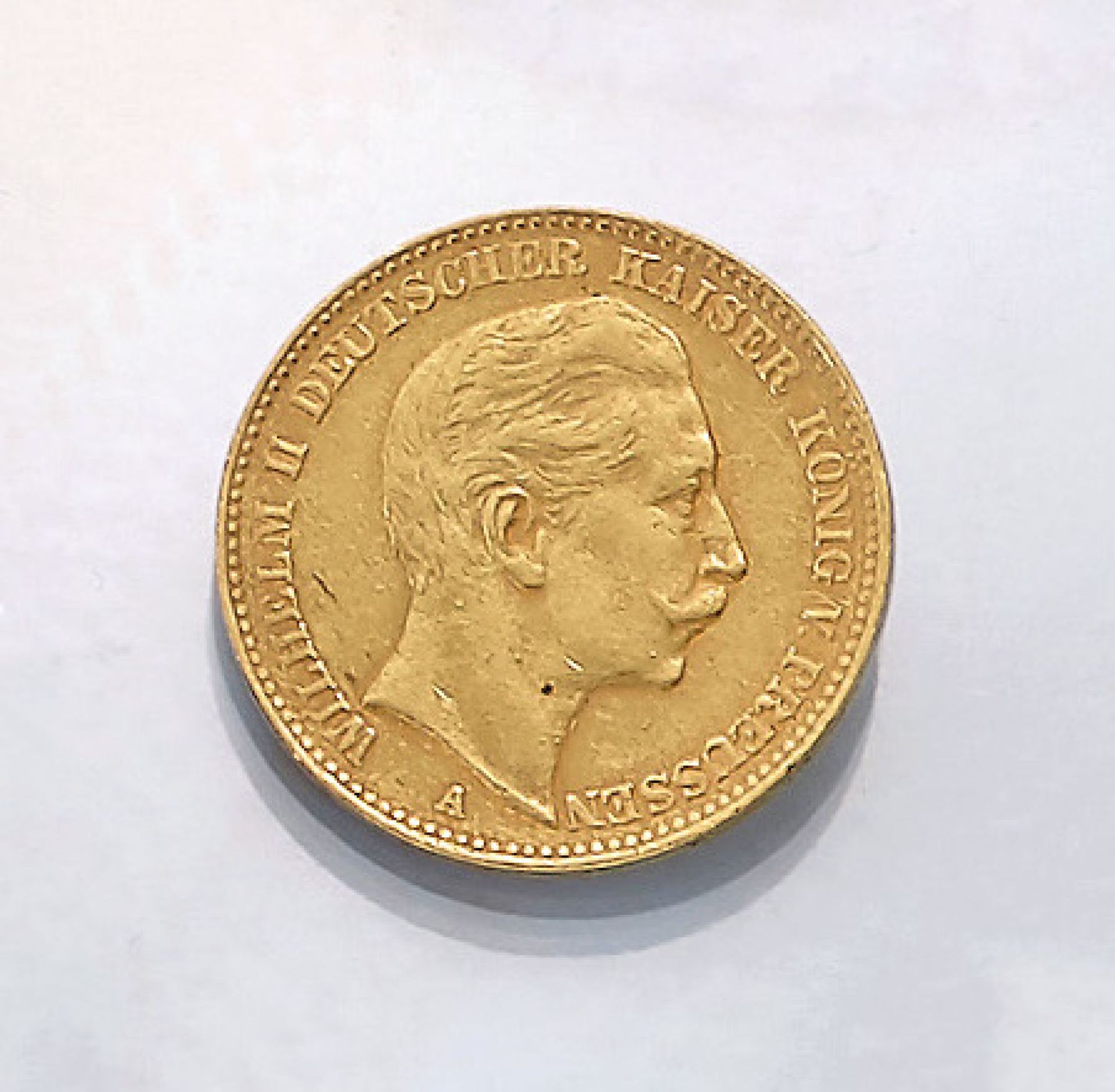 Goldmünze, 20 Mark, Deutsches Reich, 1891, Wilhelm II., deutscher Kaiser König von Preussen,