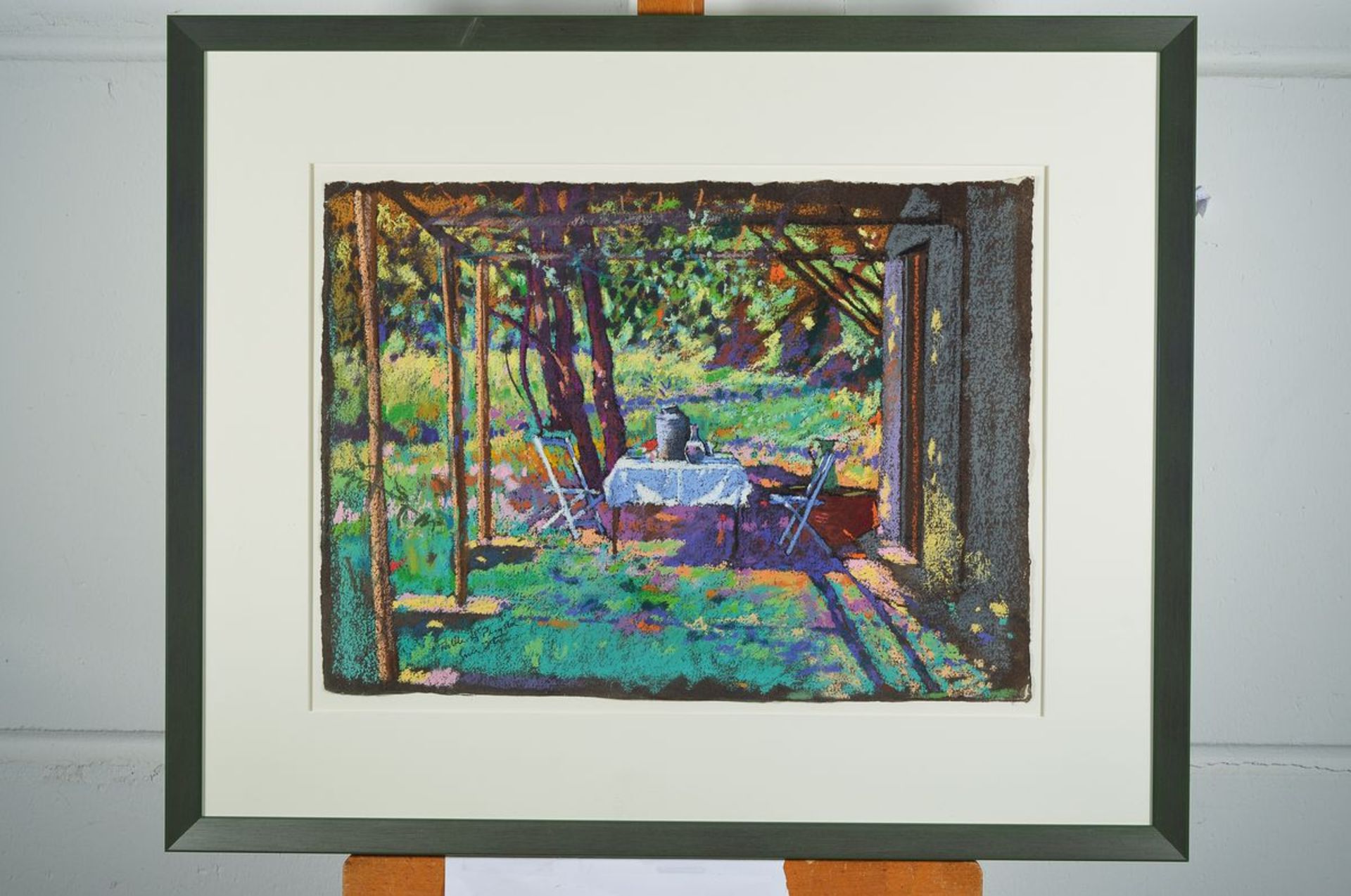 Simon Fletcher, geb. 1948, Pastell, links unten sign., unter Glas gerahmt, Motiv ca. 40x54 cm, - Bild 2 aus 2
