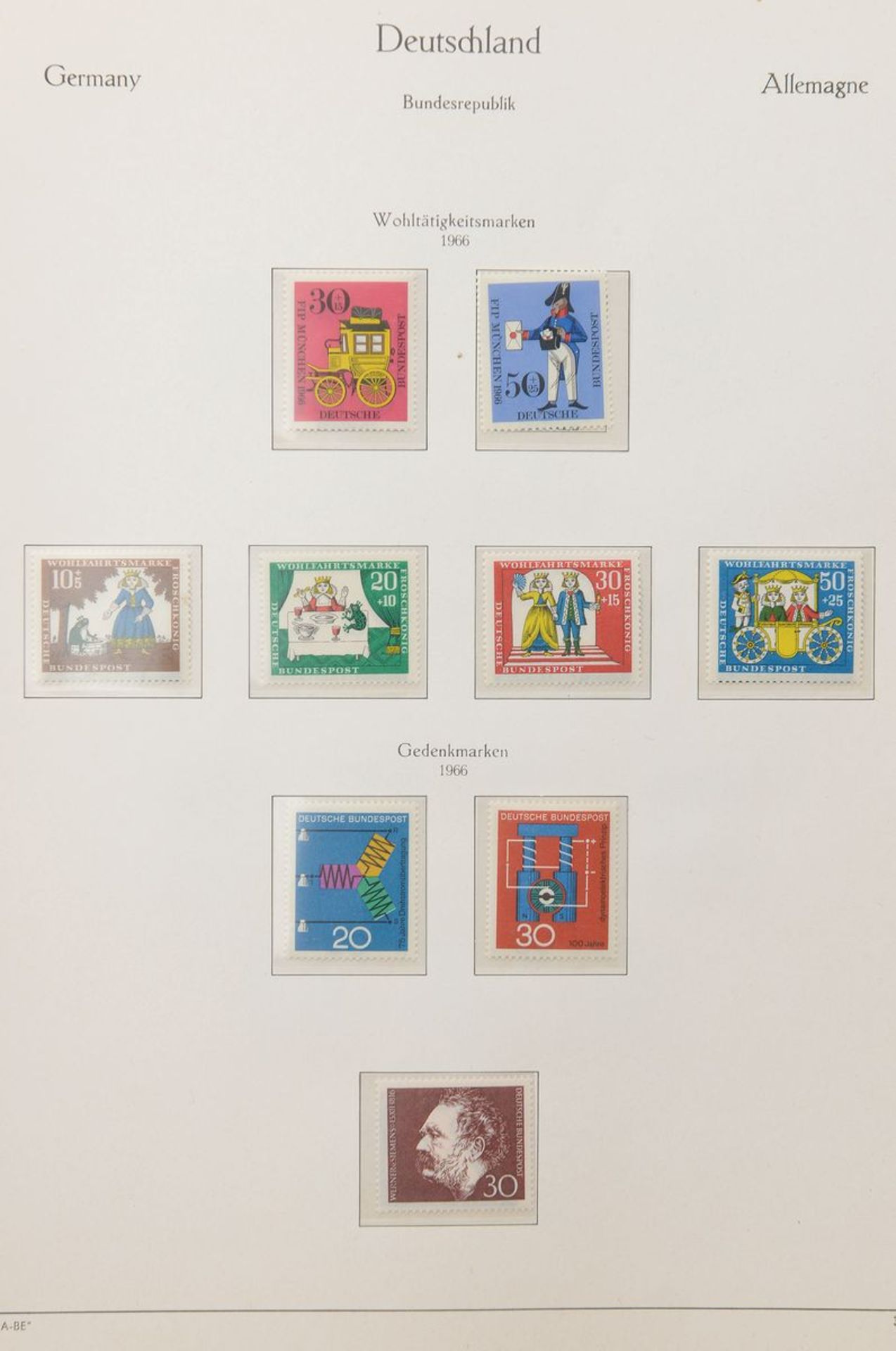 Briefmarkensammlung BRD 1949-1977, postfrisch, Posthornsatz fehlt, einige wenige Gedenkmarken und