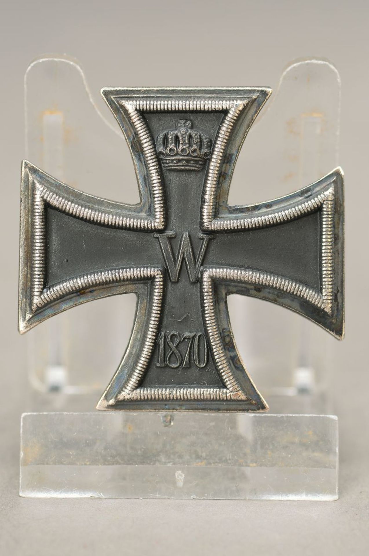 Eisernes Kreuz, um 1870, sammelwürdig, an SpangeIron cross, around 1870, at decoration clasp