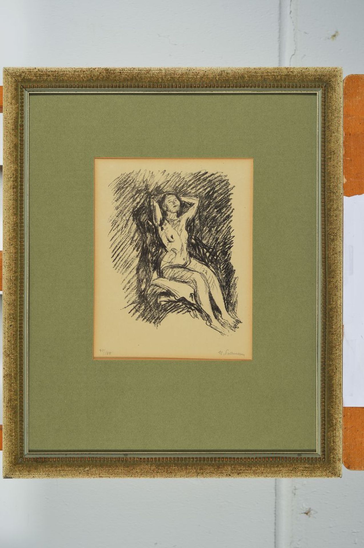 Hans Purrmann, 1880 Speyer-1966 Basel, Sitzender Akt, Lithographie, handsigniert, num. 79/100, ca. - Bild 2 aus 2