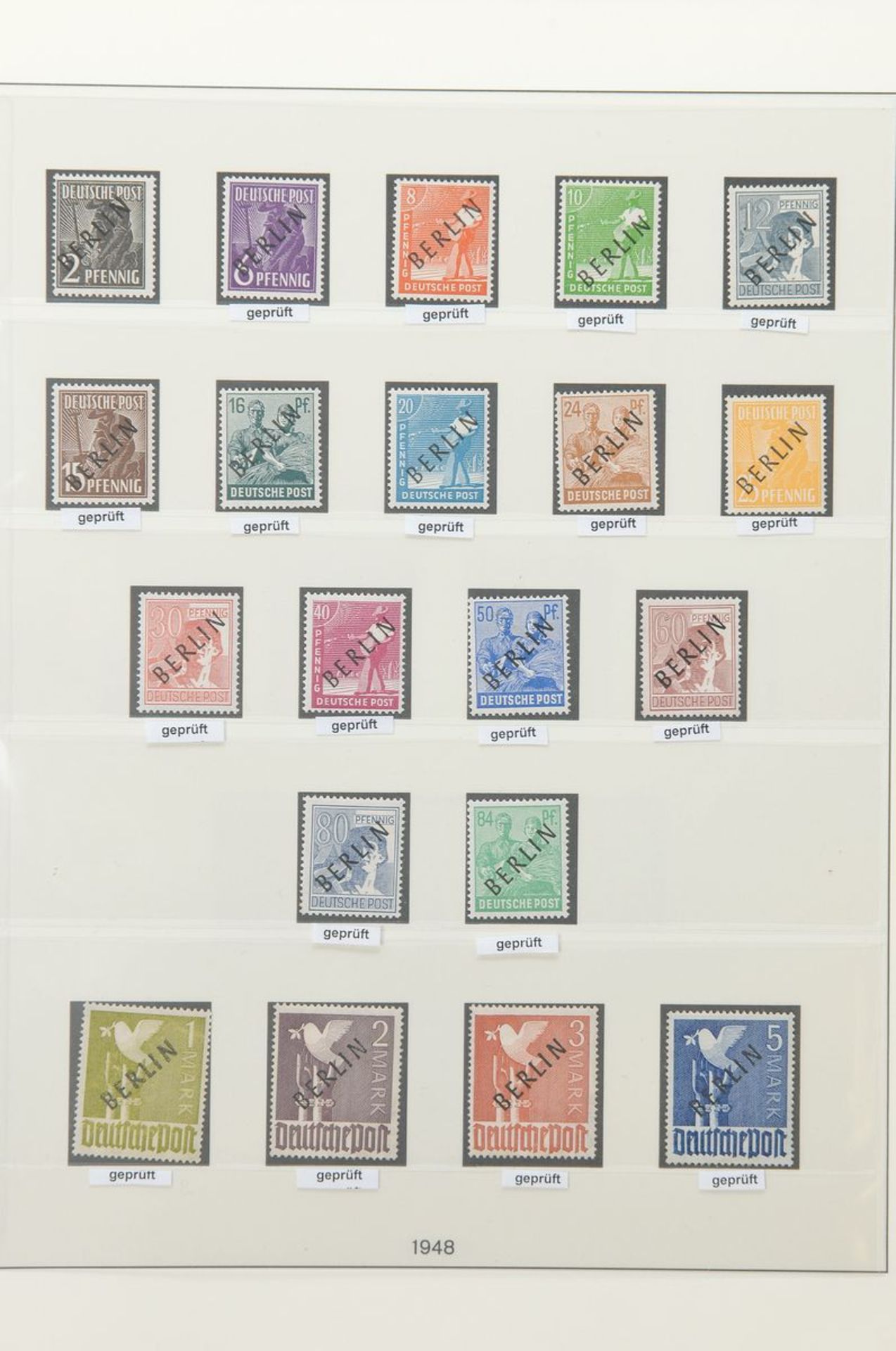 Zwei Briefmarkenalben, sehr gute Sammlung Berlin, 1949-1990, postfrisch, alle guten Werten