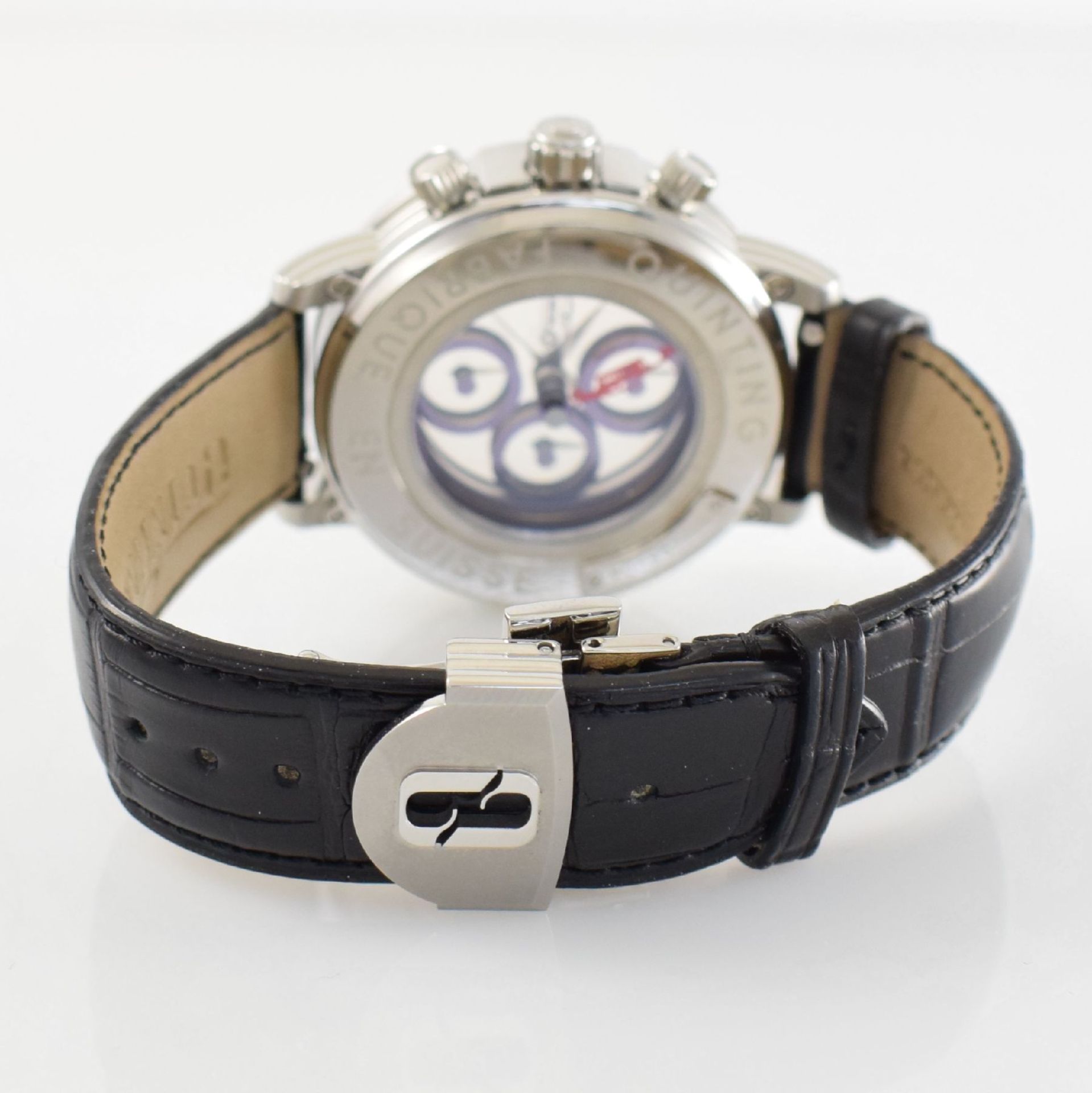 QUINTING seltener Armbandchronograph mit mysterieuser Anzeige "Ferrari Challenge", Ref. QSL55FC, auf - Bild 5 aus 8