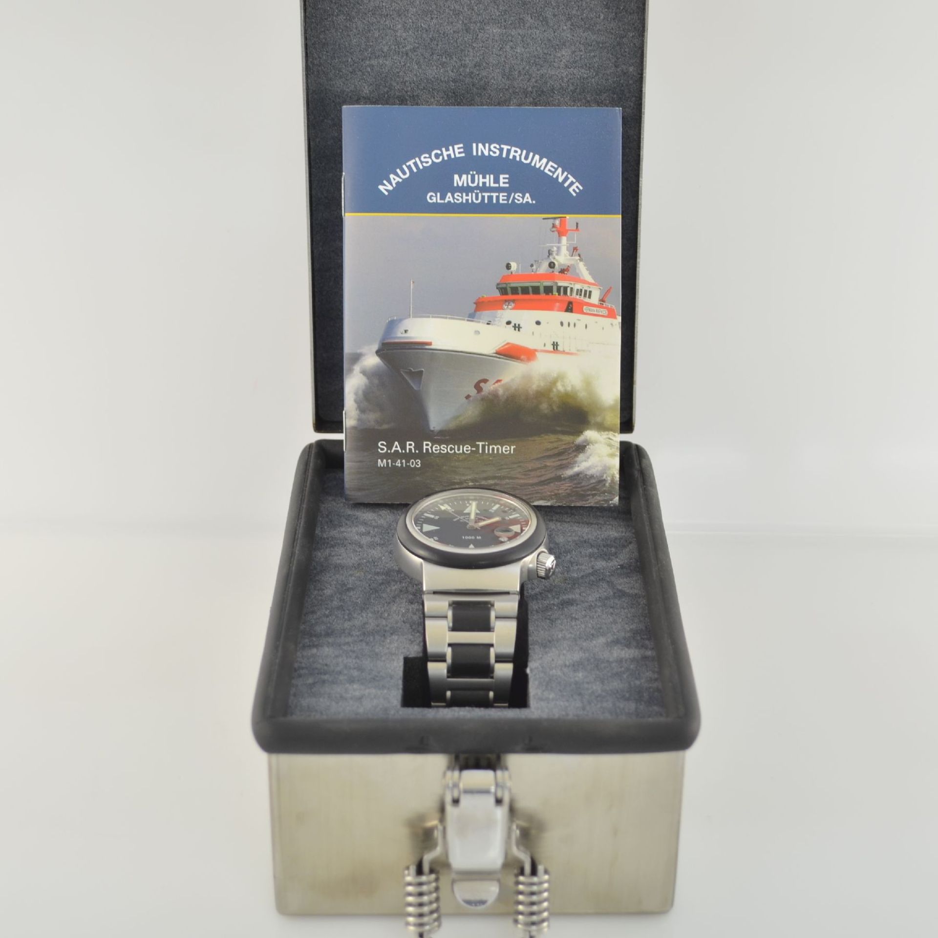 MÜHLE GLASHÜTTE/SA. Nautische Instrumente Herrenarmbanduhr Modell S.A.R. Rescue-Timer, Deutschland - Bild 7 aus 7