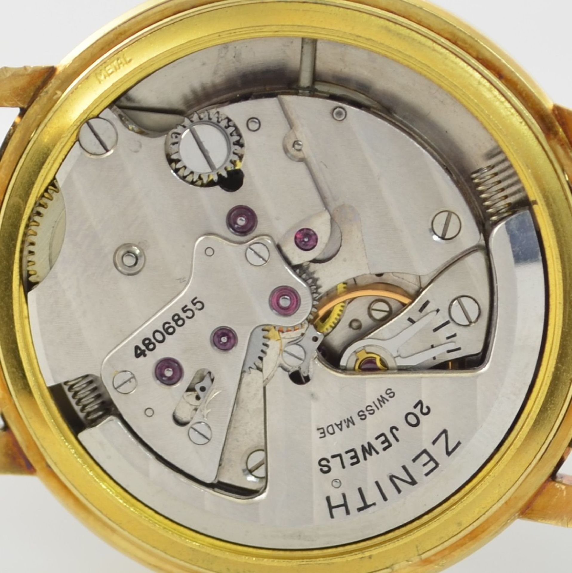 ZENITH Herrenarmbanduhr in GG 750/000 mit Hammerautomatik Kal. 133.8, Schweiz um 1959, 2-teil. - Bild 9 aus 12