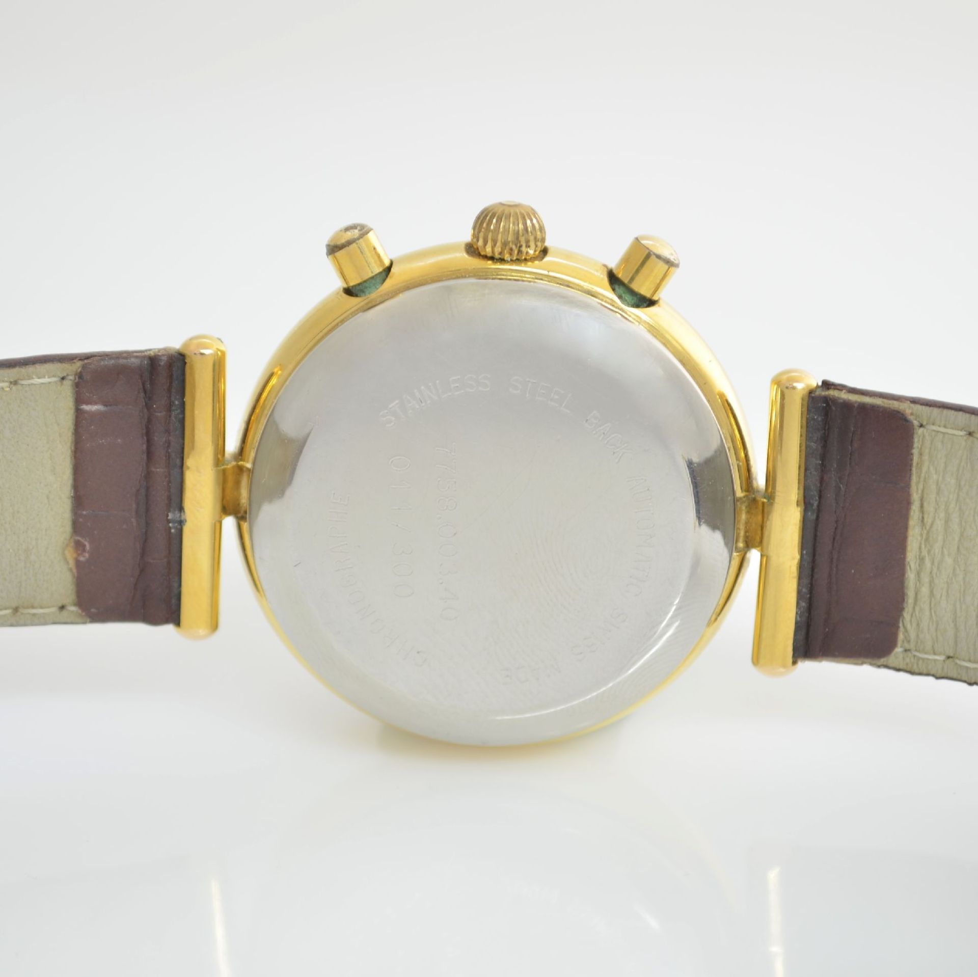 NUMA JEANNIN Herrenarmbanduhr mit Chronograph, Schweiz um 1990, Ref. 7758.003.40, Automatik, lim. - Bild 7 aus 7