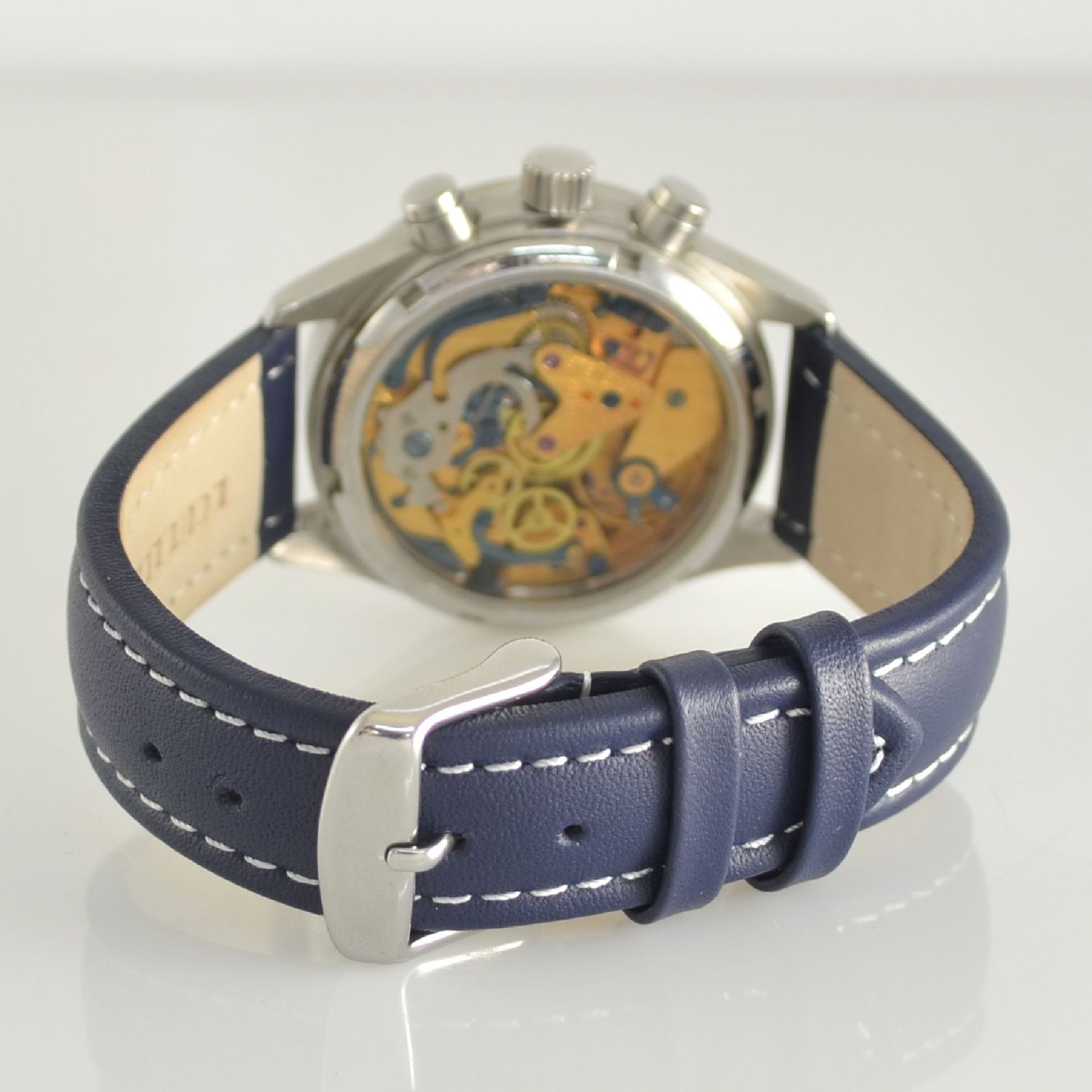 JUNKERS Herrenarmbanduhr mit Chronograph, Deutschland um 2008, Handaufzug, beids. vergl. - Bild 5 aus 7