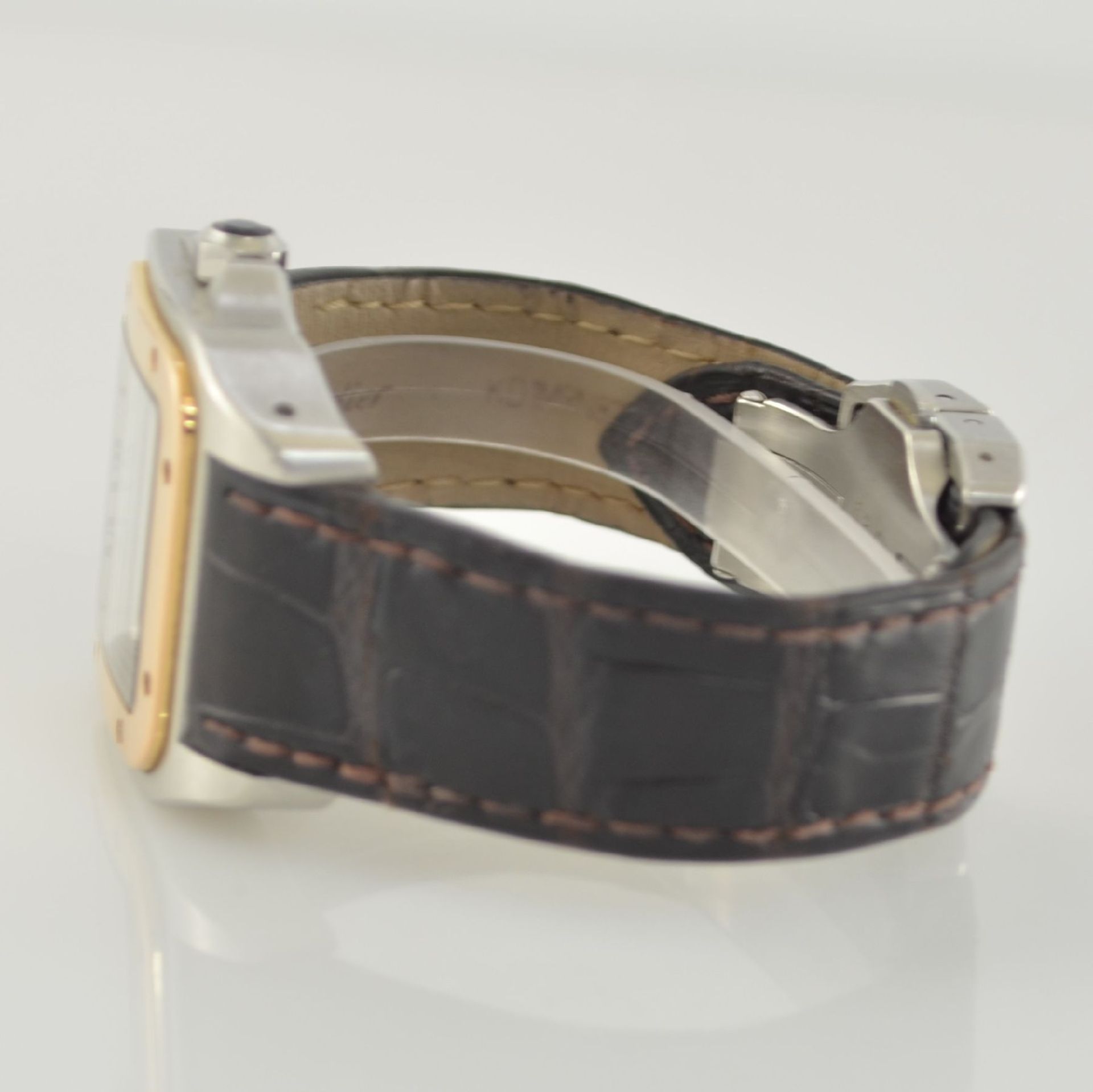 CARTIER Santos 100 Armbanduhr in Edelstahl & RoseG 750/000, Schweiz um 2006, Automatik, Boden 8-fach - Bild 5 aus 7