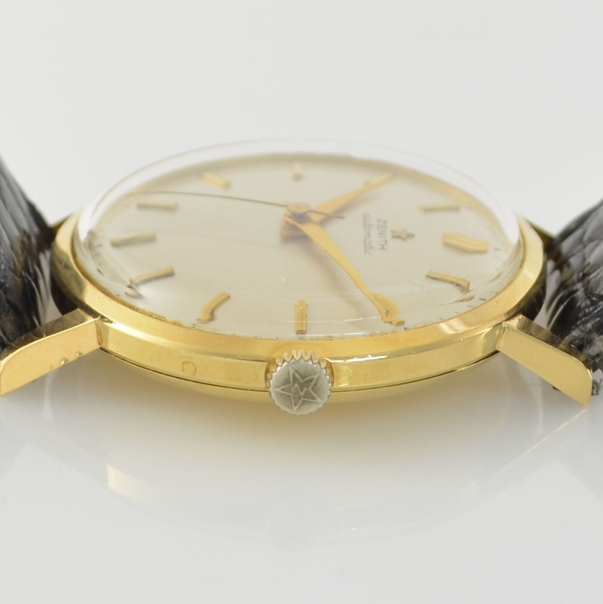 ZENITH Herrenarmbanduhr in GG 750/000 mit Hammerautomatik Kal. 133.8, Schweiz um 1959, 2-teil. - Bild 5 aus 12