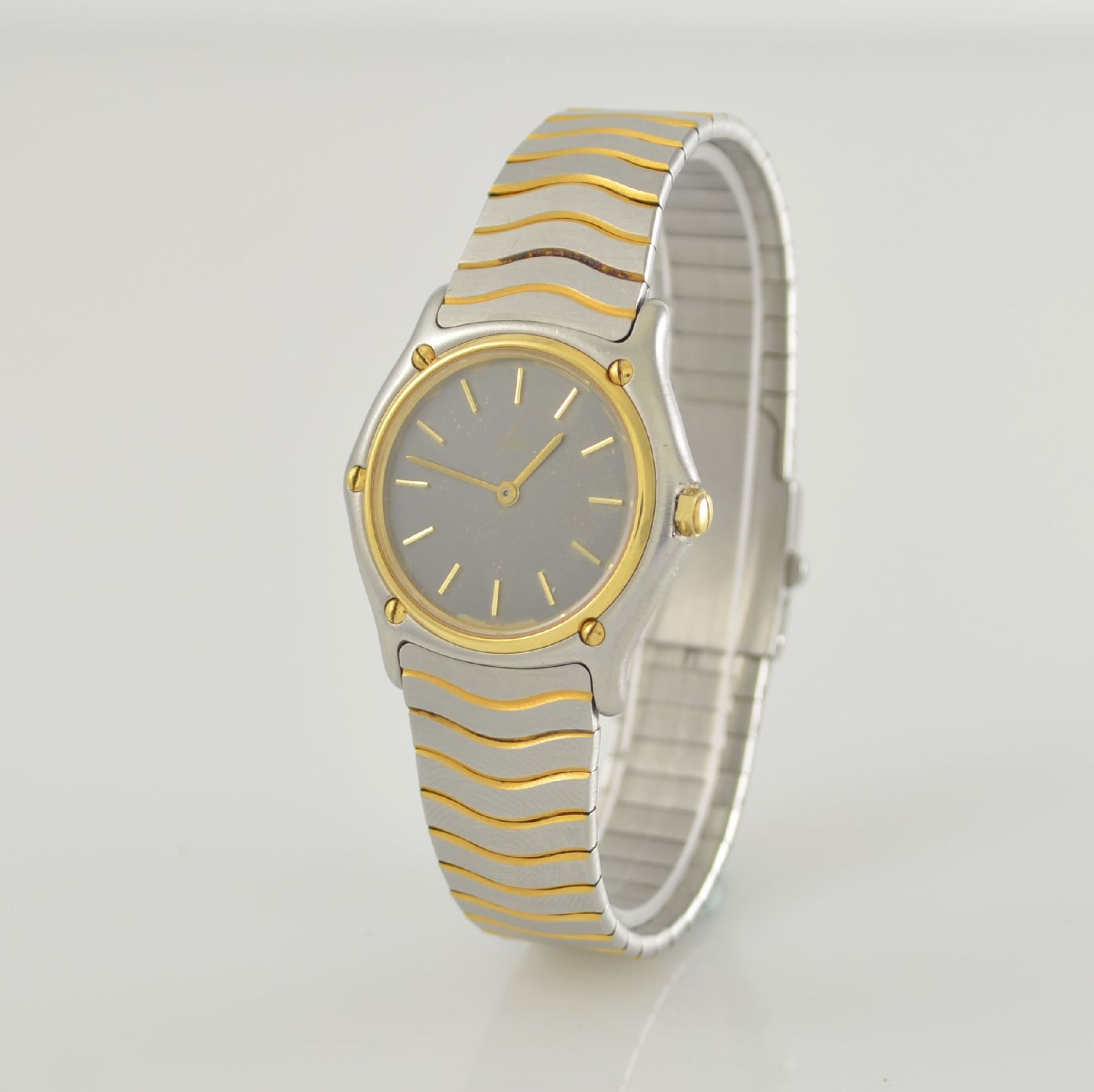 EBEL Damenarmbanduhr Classic Wave, Schweiz 1990er Jahre, Ref. 181908, quarz, Edelstahl/Gold - Bild 3 aus 6