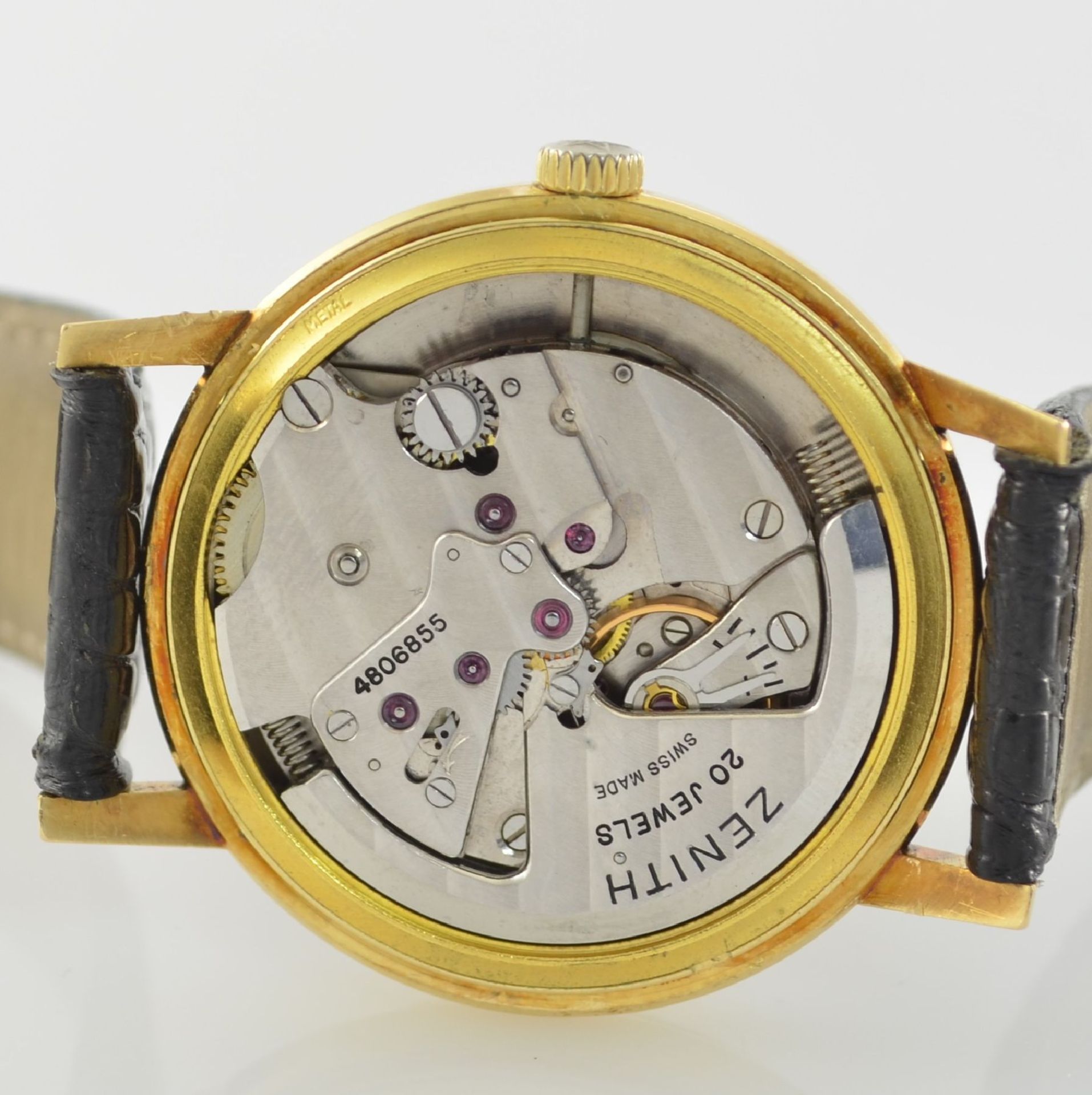 ZENITH Herrenarmbanduhr in GG 750/000 mit Hammerautomatik Kal. 133.8, Schweiz um 1959, 2-teil. - Bild 8 aus 12