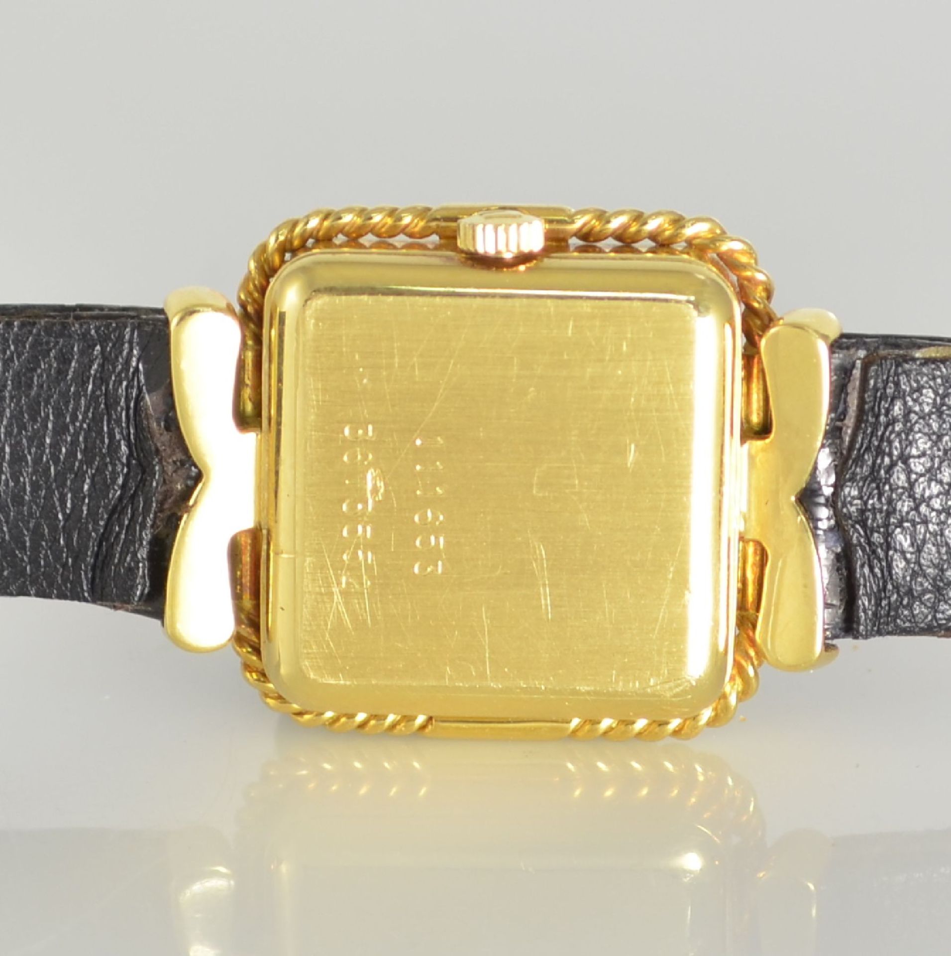 UNIVERSAL GENEVE Damenarmbanduhr in GG 750/000, Schweiz um 1980, Handaufzug, Boden aufgedr., Lün. in - Bild 6 aus 8