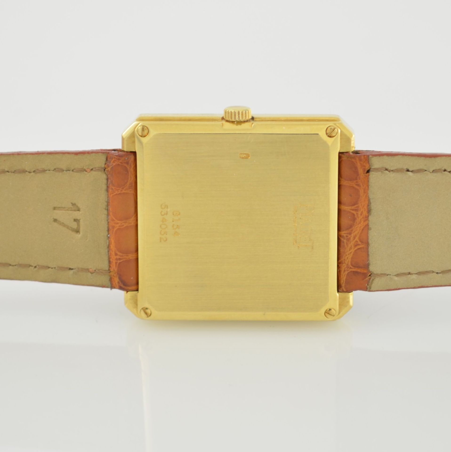 PIAGET Protocole Armbanduhr in GG 750/000, Schweiz um 2000, quarz, Ref. 8154, rechteck. Gehäuse, - Bild 6 aus 9