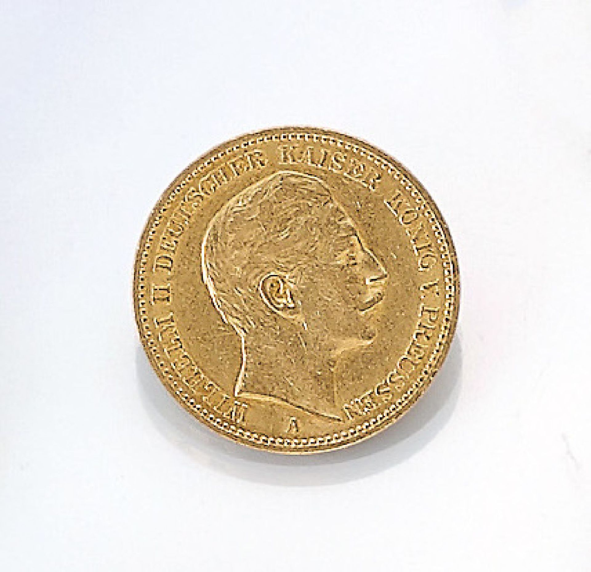 Goldmünze, 20 Mark, Deutsches Reich, 1888, Wilhelm II. deutscher Kaiser König von Preussen,