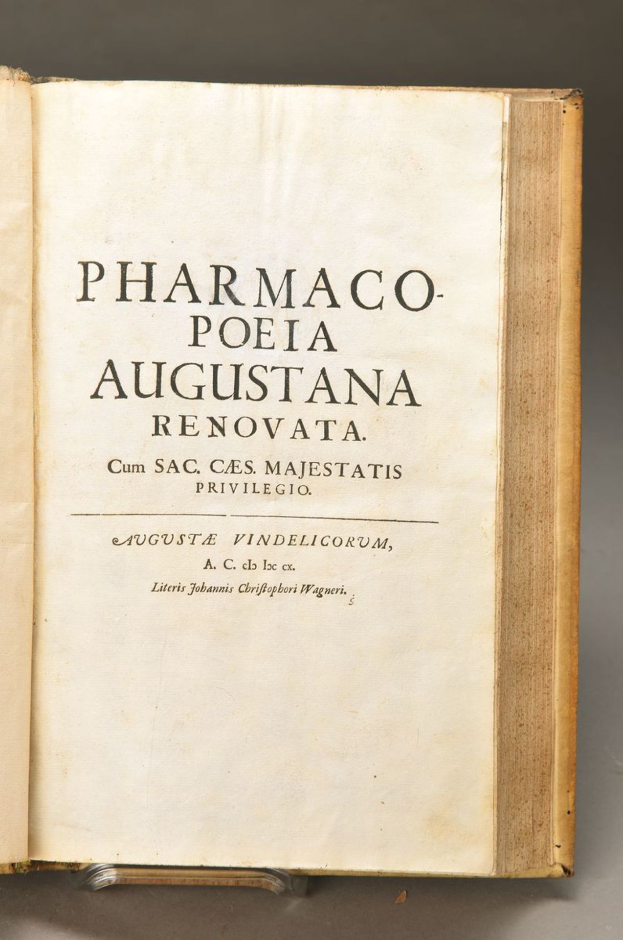 Pharmacopoeia Augustana Renovata. revisa et appendice aliquot medicamentorum selectiorum aucta,