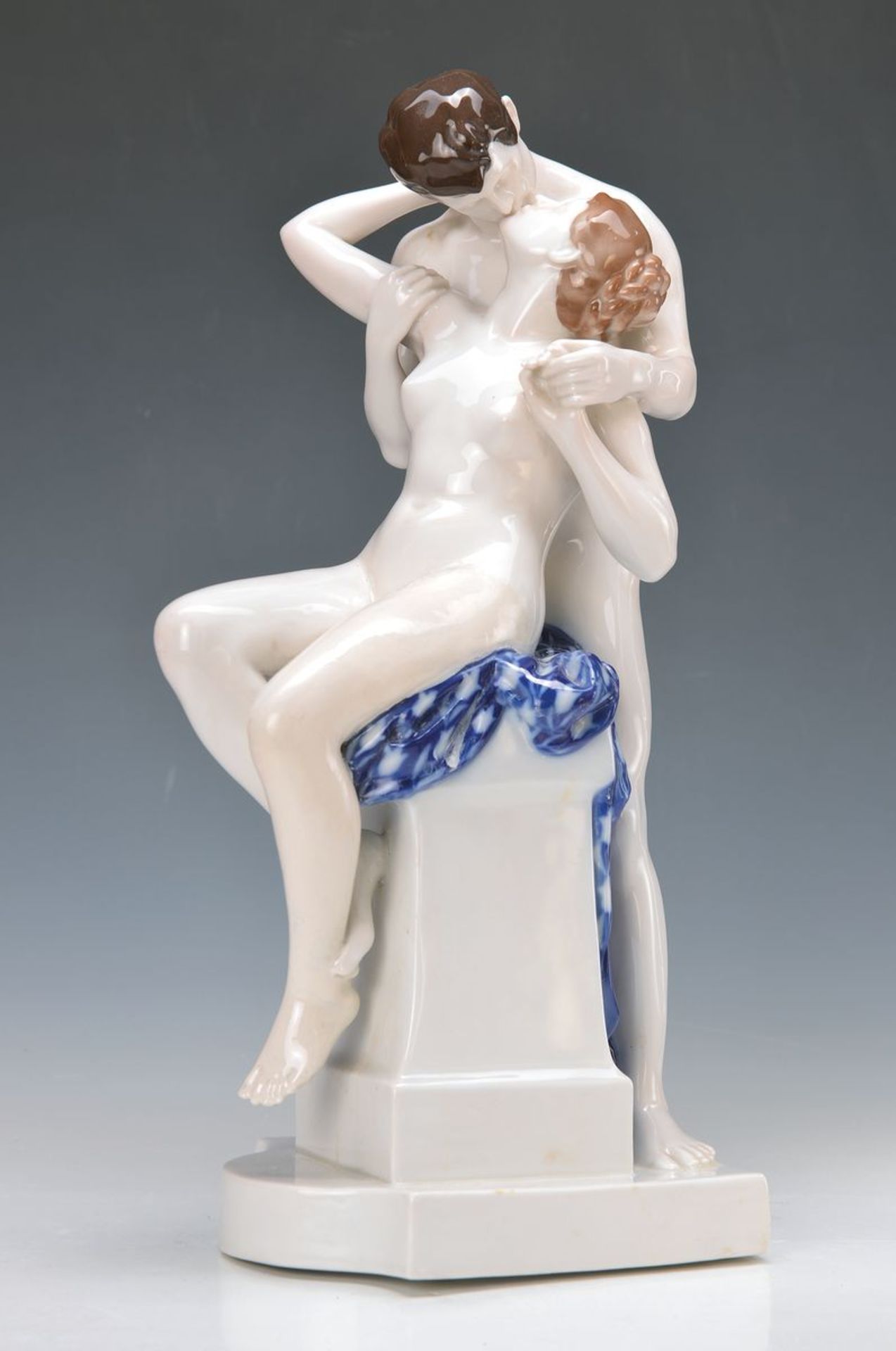 Große Porzellan-Figur, Rosenthal, Selb, um 1920, Entwurf Richard Aigner, Modell-Nr. K 295/2, "