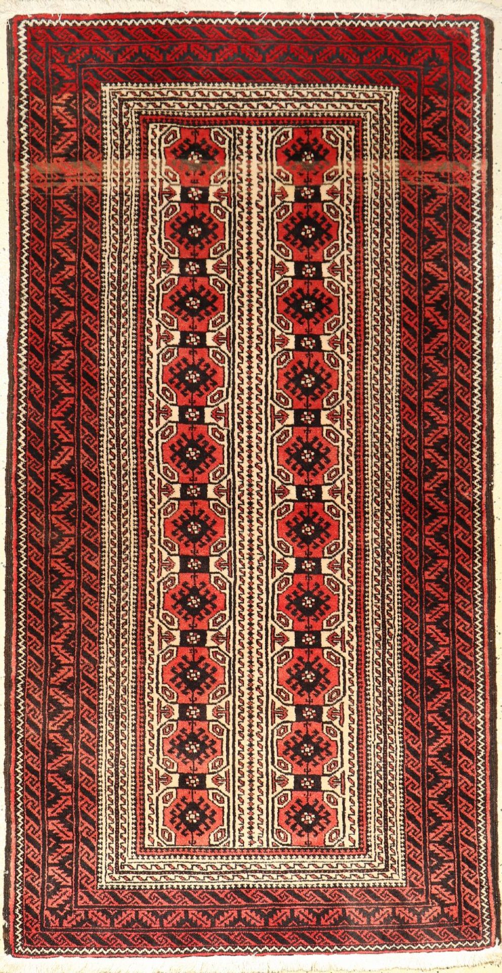 Belutsch alt, Persien, ca. 40 Jahre, Wolle auf Wolle, ca. 193 x 100 cm, EHZ: 2Baluch Rug, Persia,