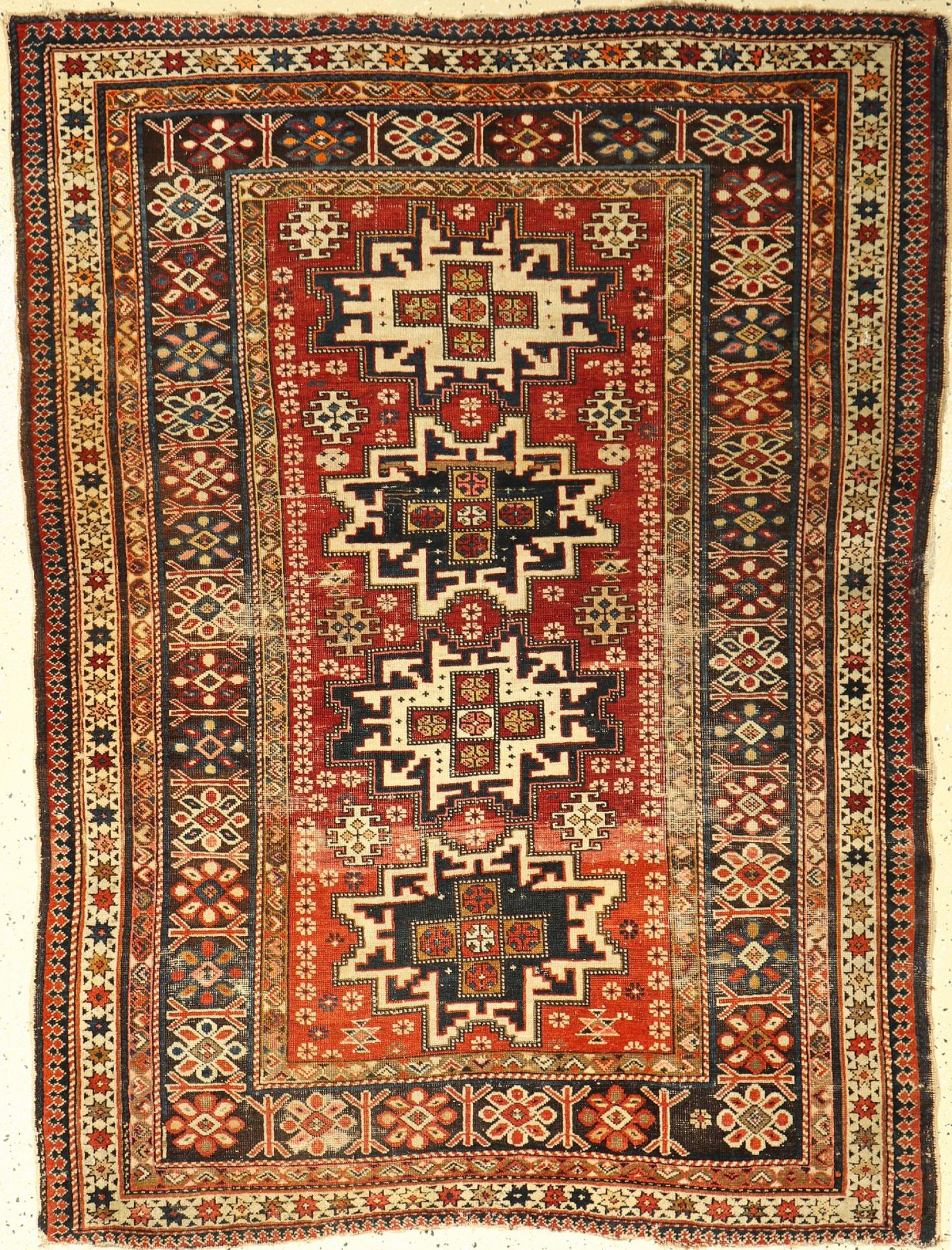 Lesghi antik, Kaukasus, Schirwan-Gebiet, um1890, Wolle auf Wolle, ca. 153 x 116 cm, EHZ: 4-